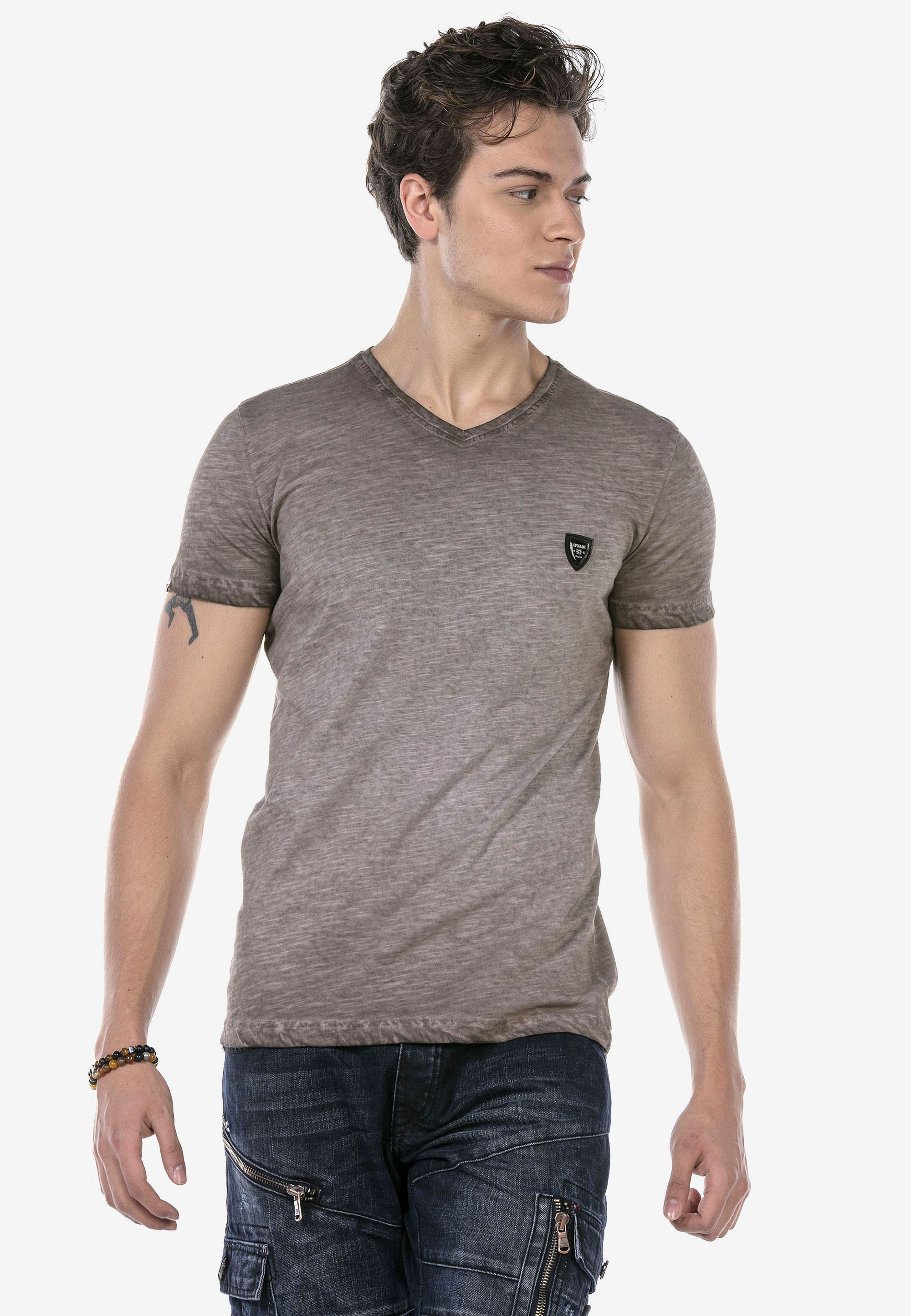 Cipo & Baxx T-Shirt "CT647", in melierterm Design günstig online kaufen