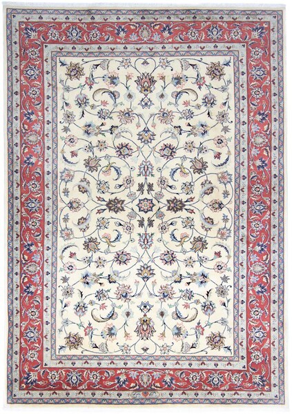 morgenland Wollteppich »Sarough Durchgemustert Beige 295 x 202 cm«, rechtec günstig online kaufen