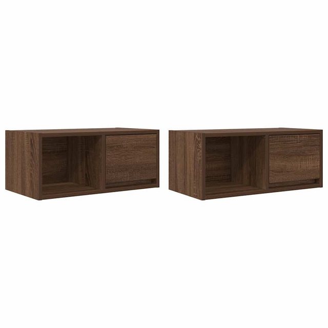 vidaXL TV-Schrank TV-Schränke 2 Stk. Braun Eichen-Optik 60x31x25,5 cm (2-St günstig online kaufen