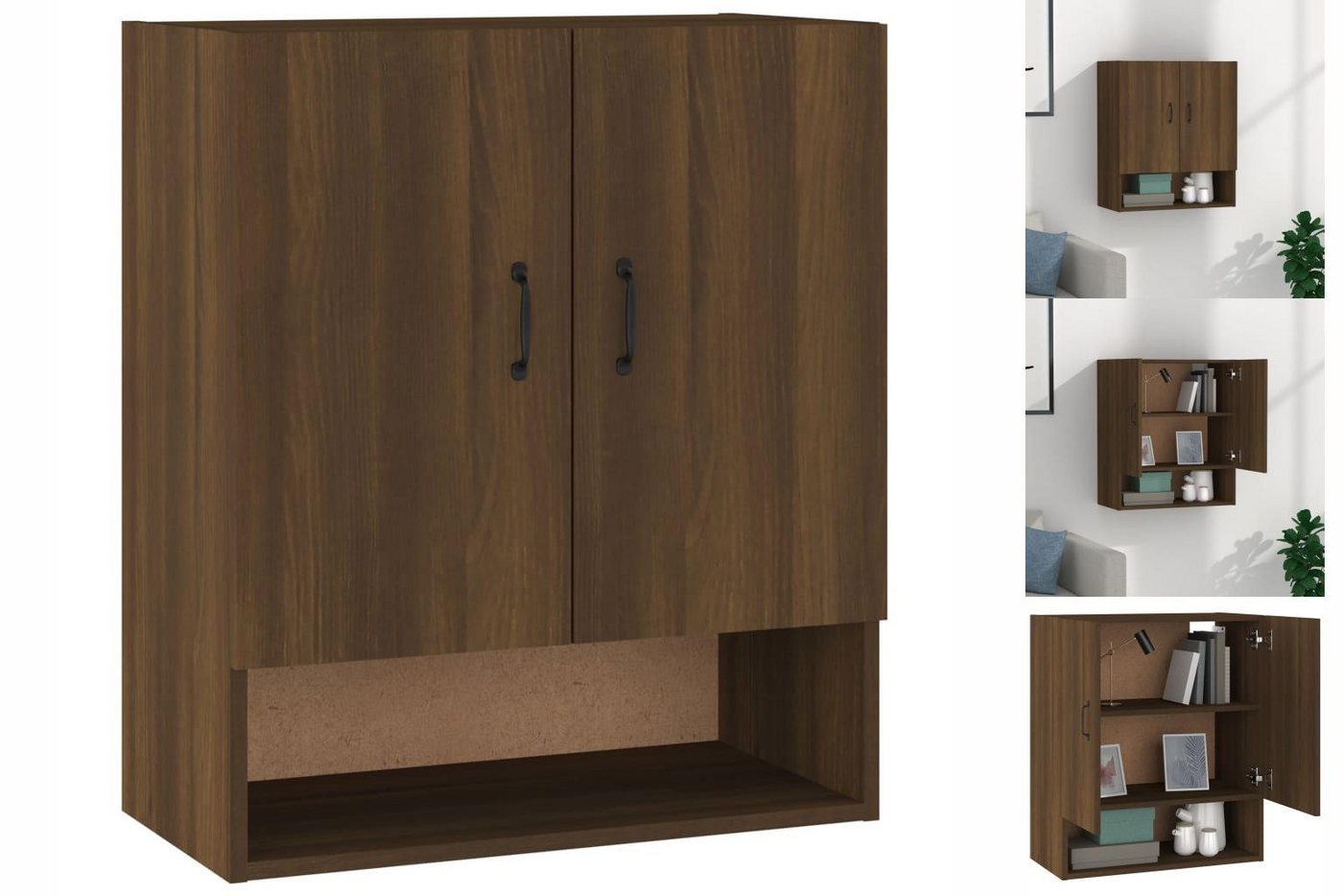 vidaXL Hängeschrank Hängeschrank Wandschrank Braun Eichen-Optik 60x31x70 cm günstig online kaufen