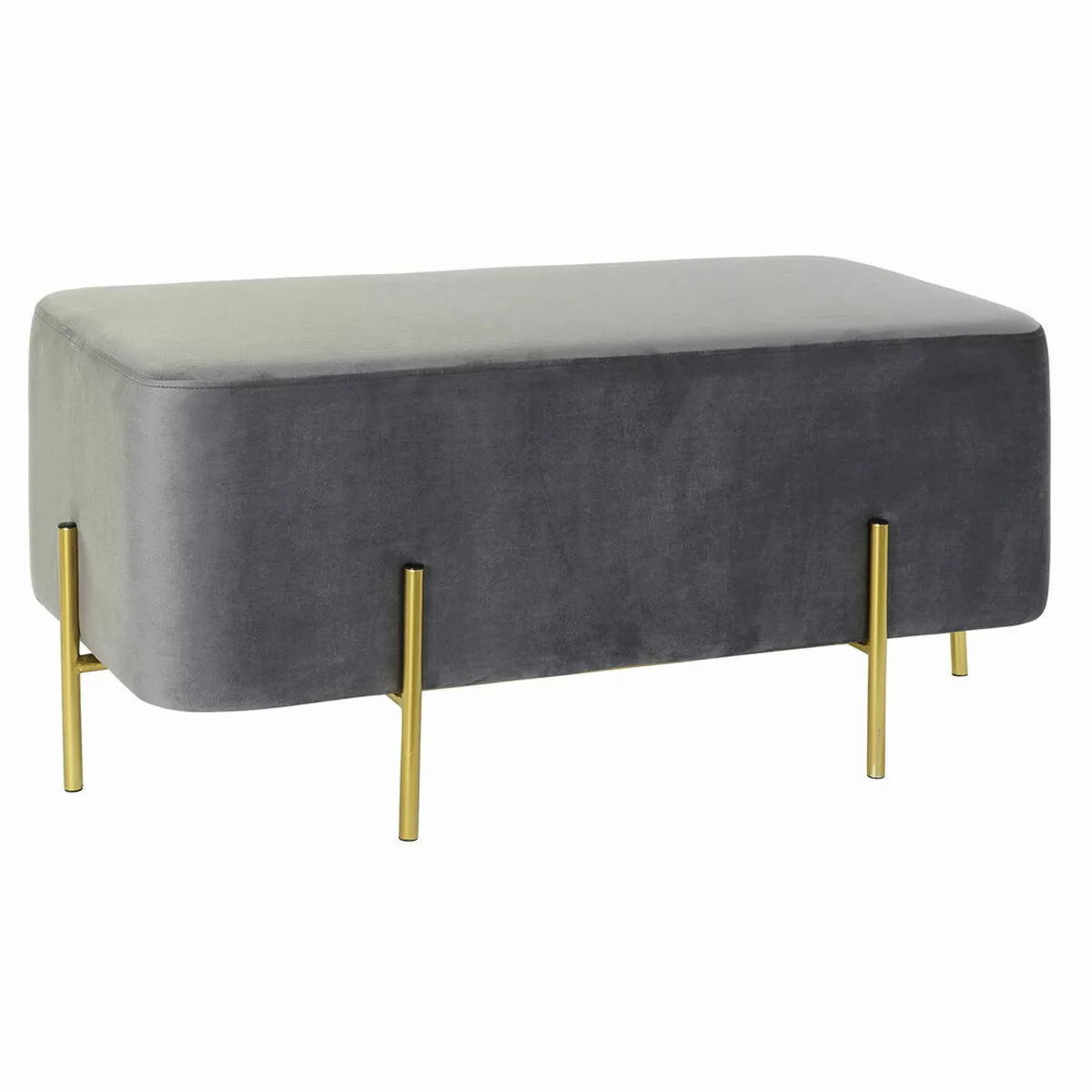 Barhocker Dkd Home Decor   Grau Golden Metall Polyester Samt (91 X 46,5 X 4 günstig online kaufen