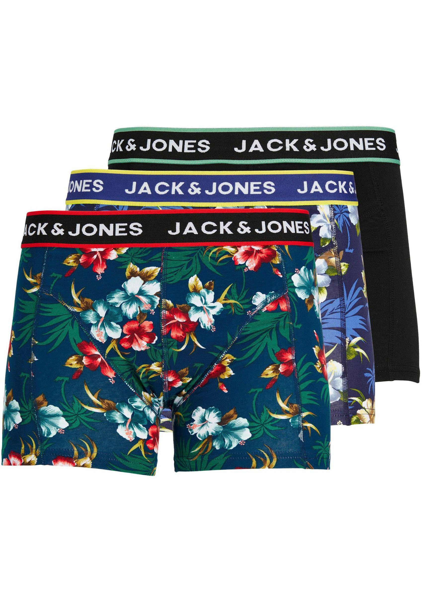 Jack & Jones Herren Boxershort JACFLOWER TRUNKS 3er Pack günstig online kaufen