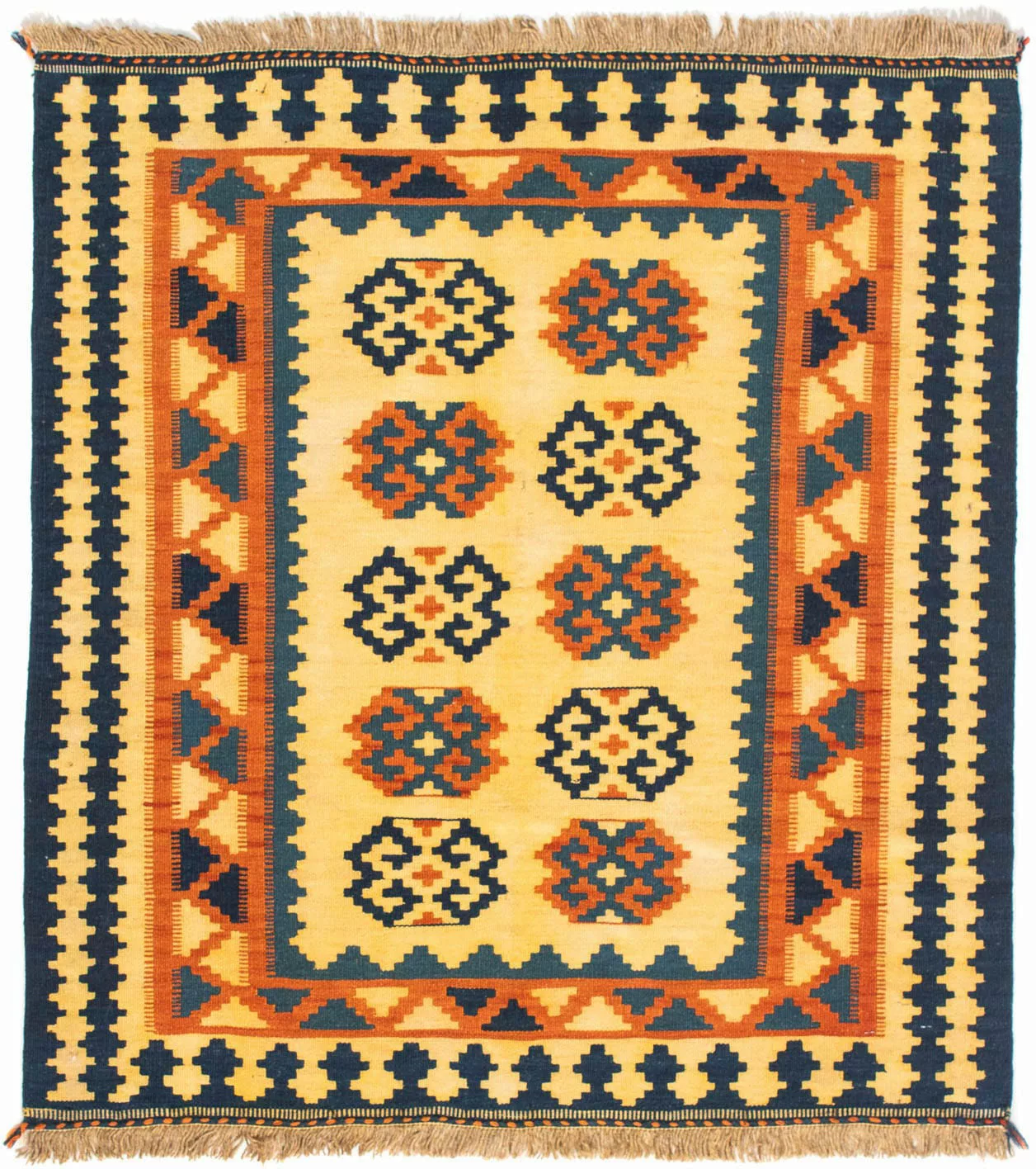 morgenland Wollteppich »Kelim - Oriental quadratisch - 107 x 100 cm - hellb günstig online kaufen