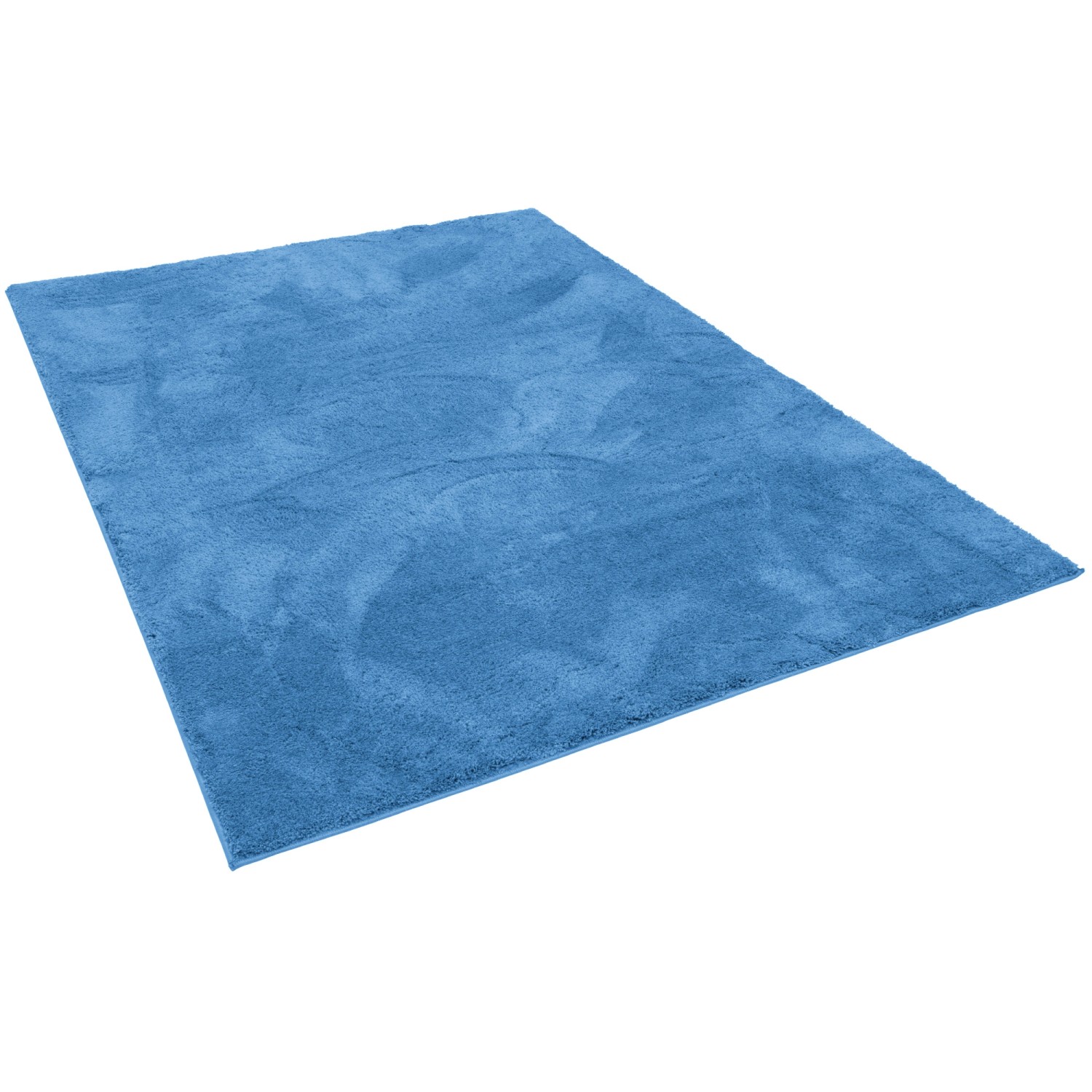 Pergamon Luxus Super Soft Hochflor Langflor Teppich Silky Blau 140x200cm günstig online kaufen