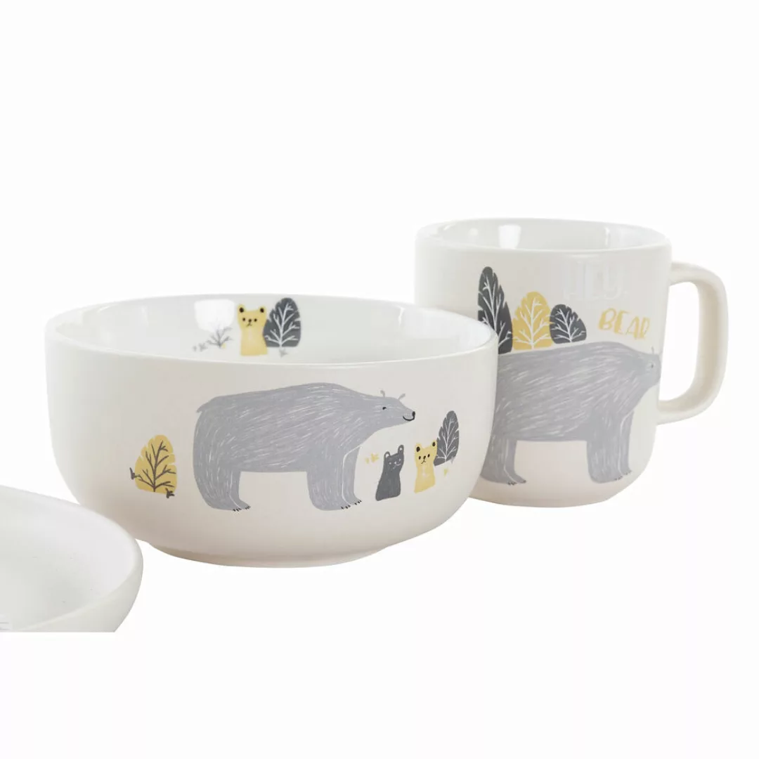 Kindergeschirr-set Dkd Home Decor Bär günstig online kaufen