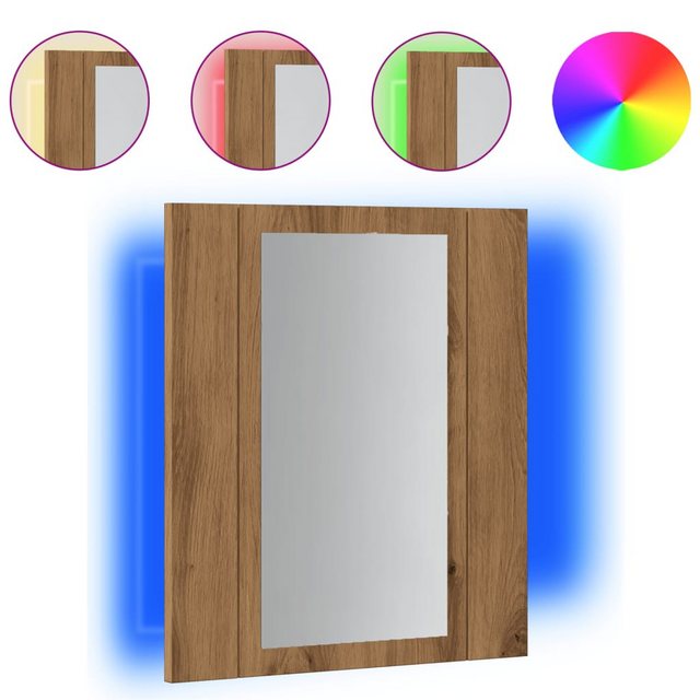 vidaXL Schrankmodule LED-Spiegelschrank Artisan-Eiche 40x12x45 cm Holzwerks günstig online kaufen