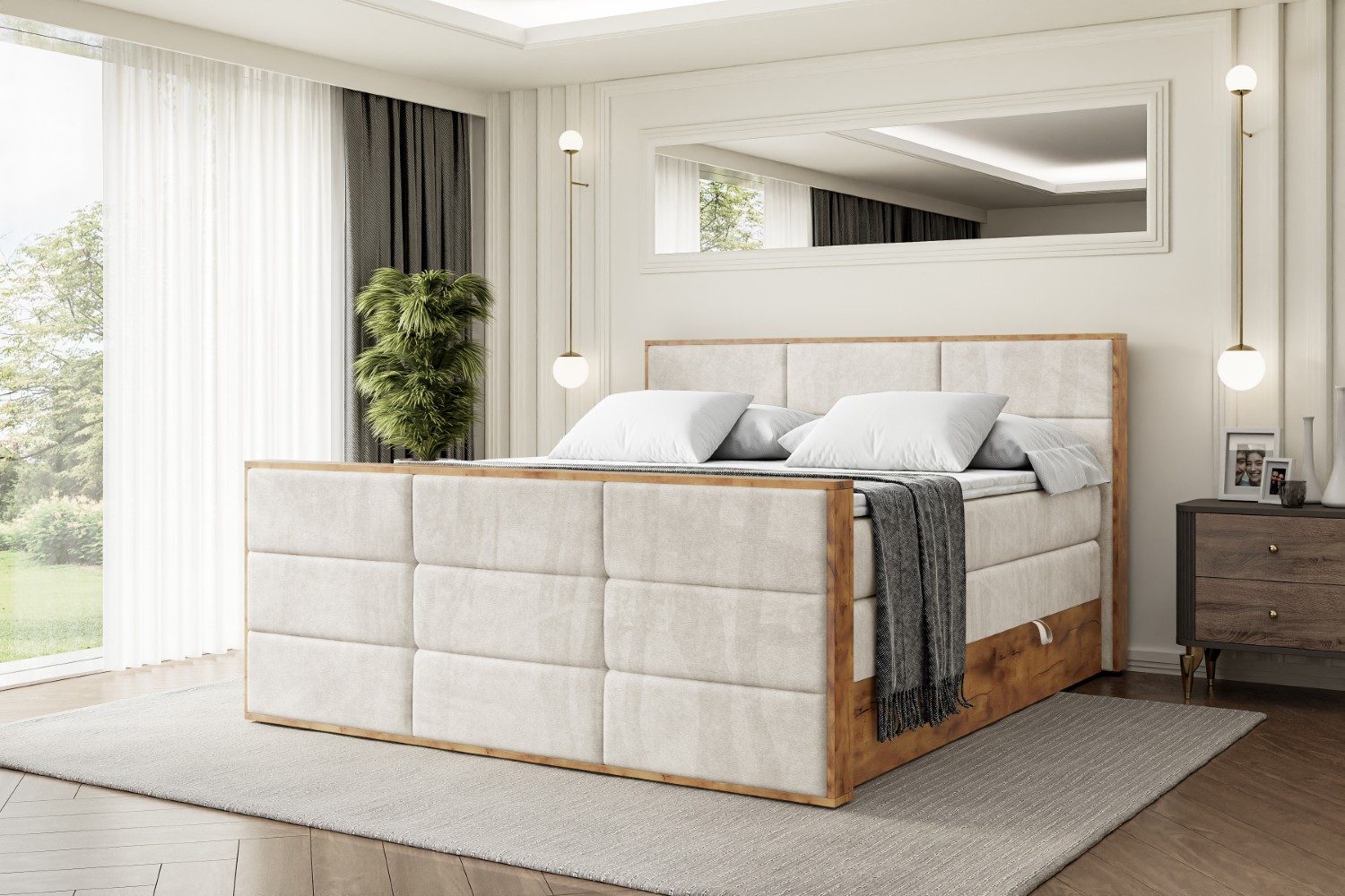 ALTDECOR Boxspringbett LOLLI1-Z KING (Multipocket-Matratze H4, günstig online kaufen