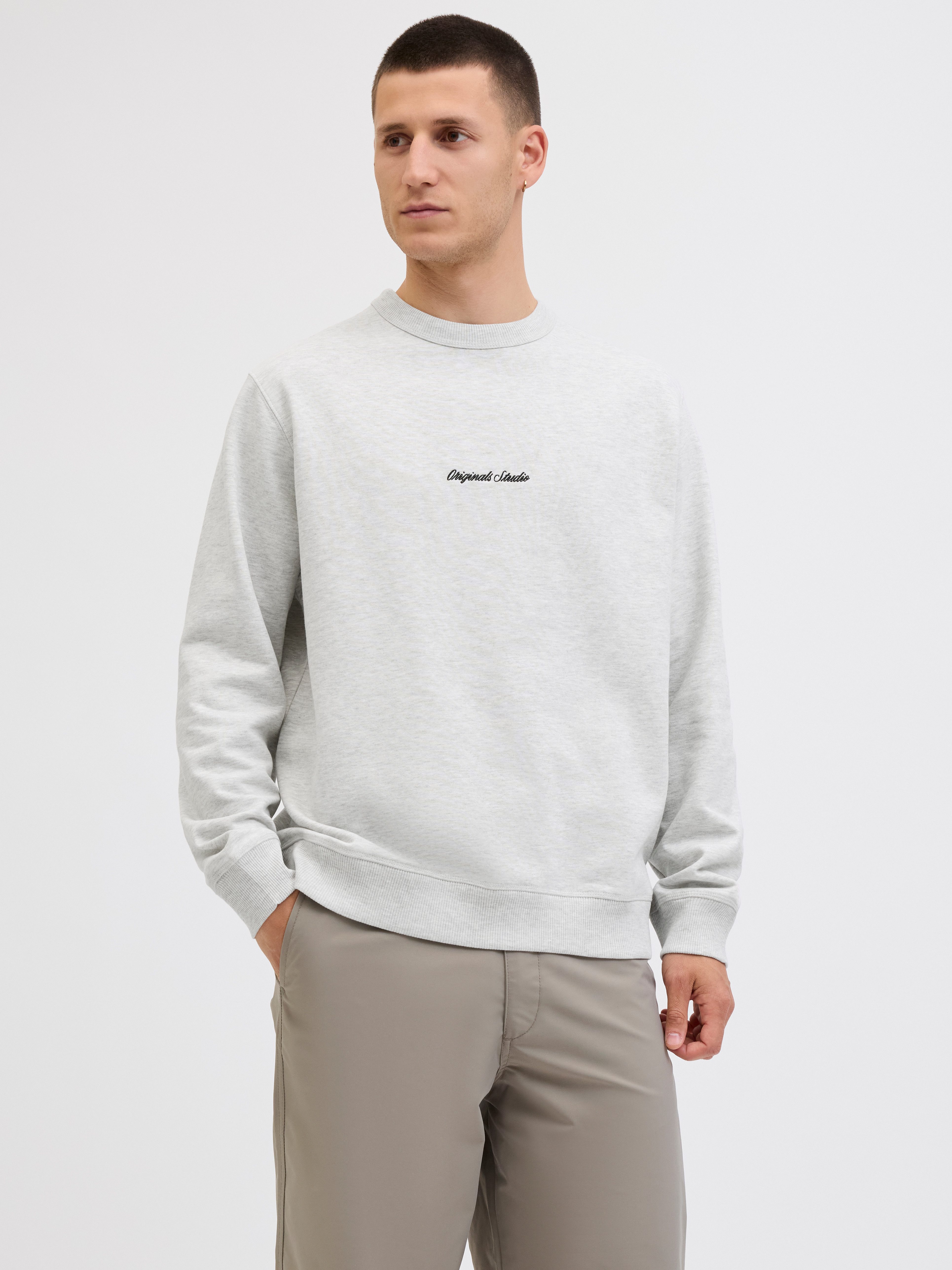Jack & Jones Herren Sweatshirt JORNORREBRO EMB SWEAT CREW - Relaxed Fit günstig online kaufen