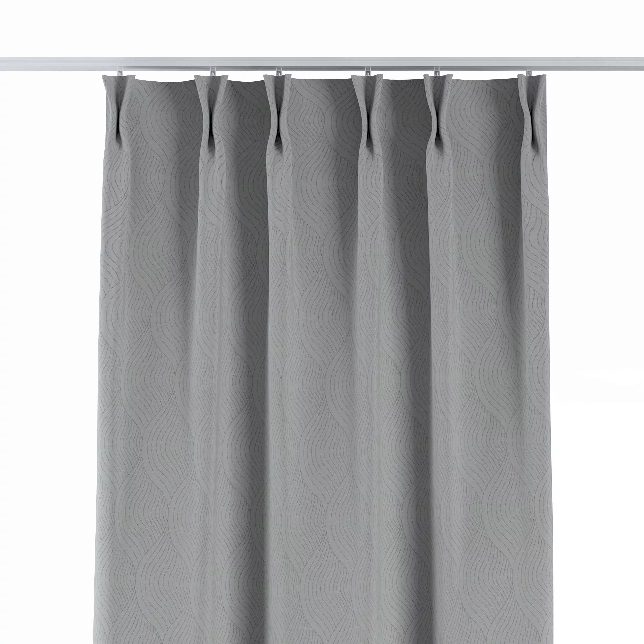 Vorhang mit flämischen 2-er Falten, grau, Blackout (verdunkelnd) (269-19) günstig online kaufen