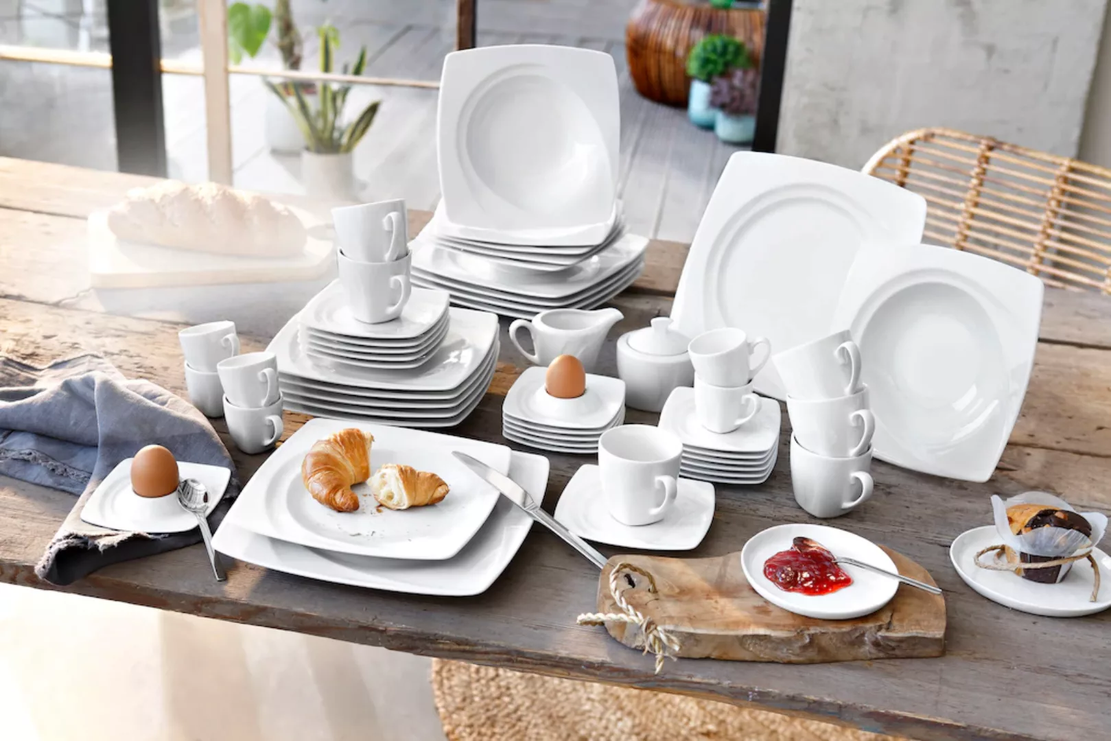 CreaTable Kombiservice »Geschirr-Set Celebration«, (50 tlg., Kaffeeservice günstig online kaufen