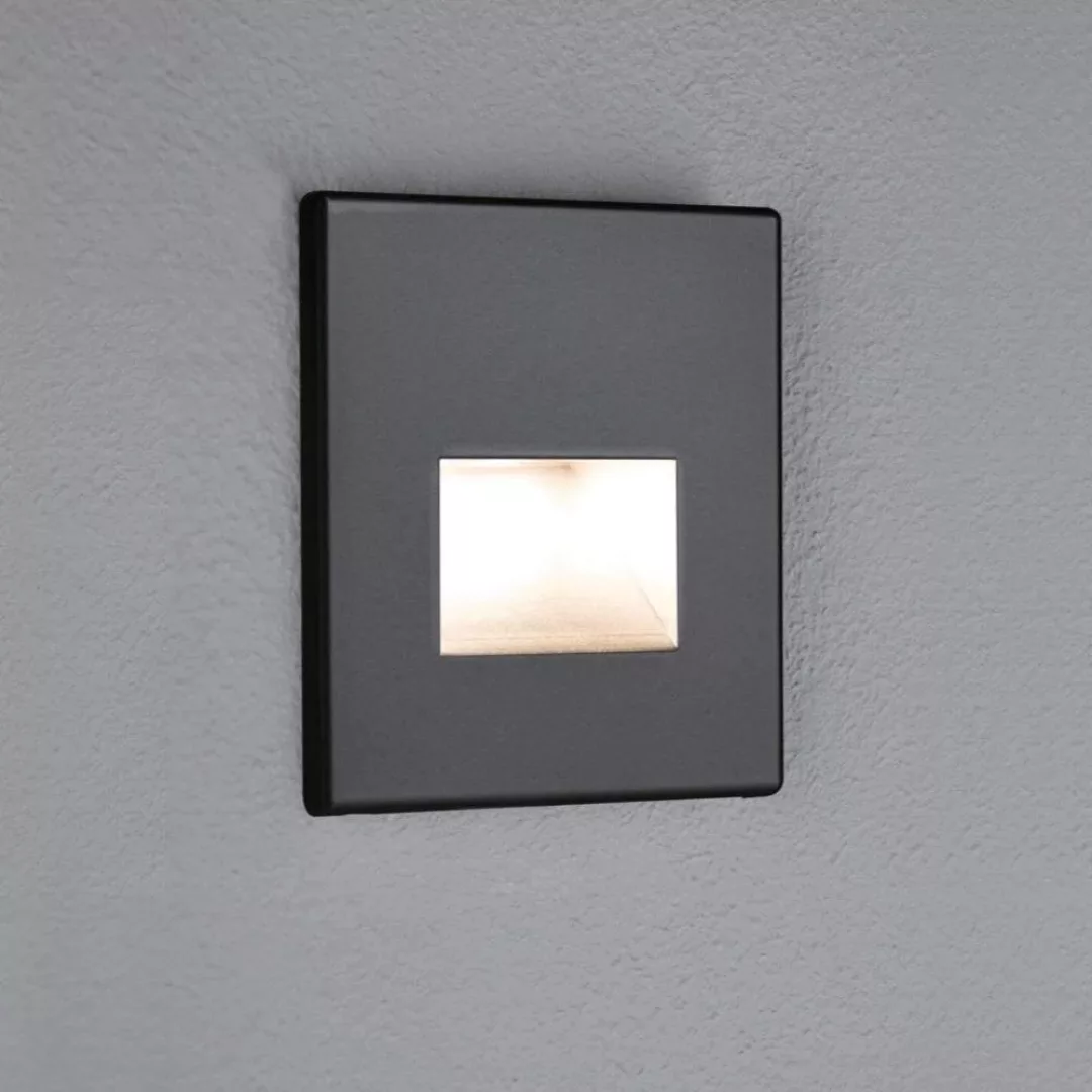 LED Wandeinbauleuchte Edge Quadro in Schwarz-matt 1,4W 50lm günstig online kaufen