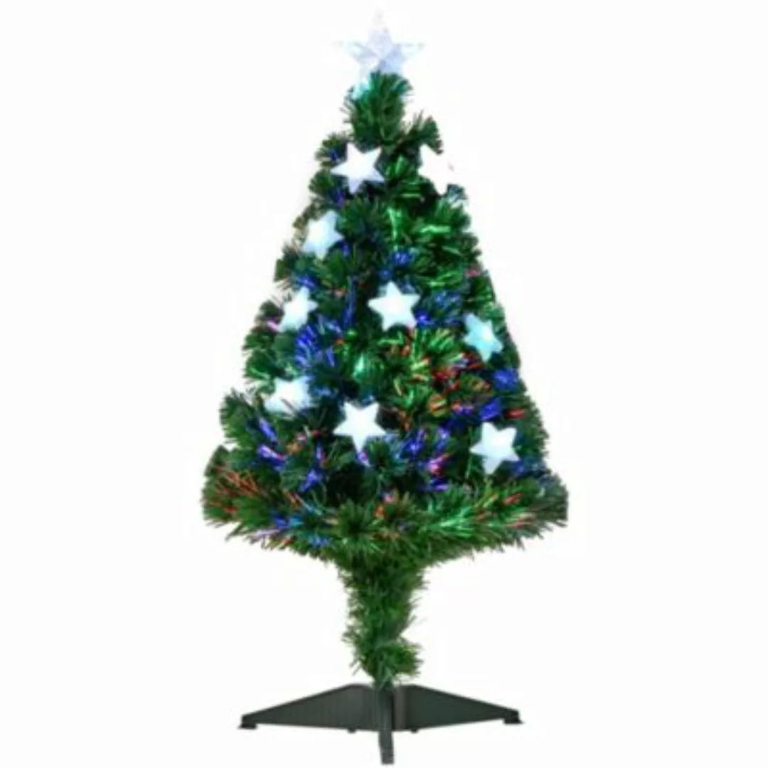 HOMCOM Künstlicher Weihnachtsbaum mit weißen LED-Sternen grün günstig online kaufen