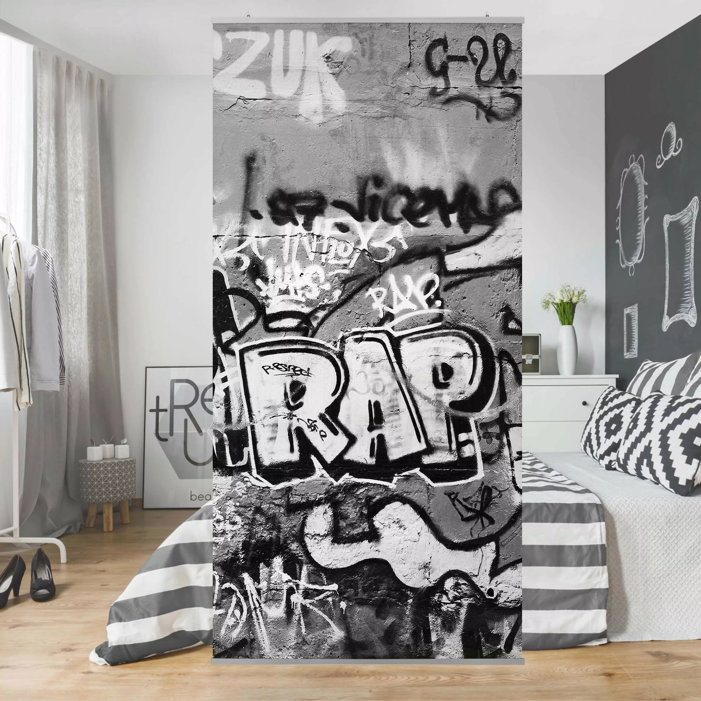 Raumteiler Steinoptik Graffiti Art günstig online kaufen