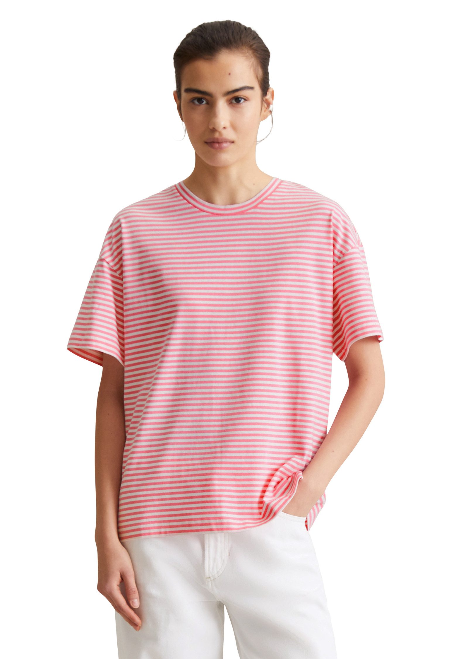 Marc O'Polo DENIM T-Shirt geringelt, Rundhals, günstig online kaufen