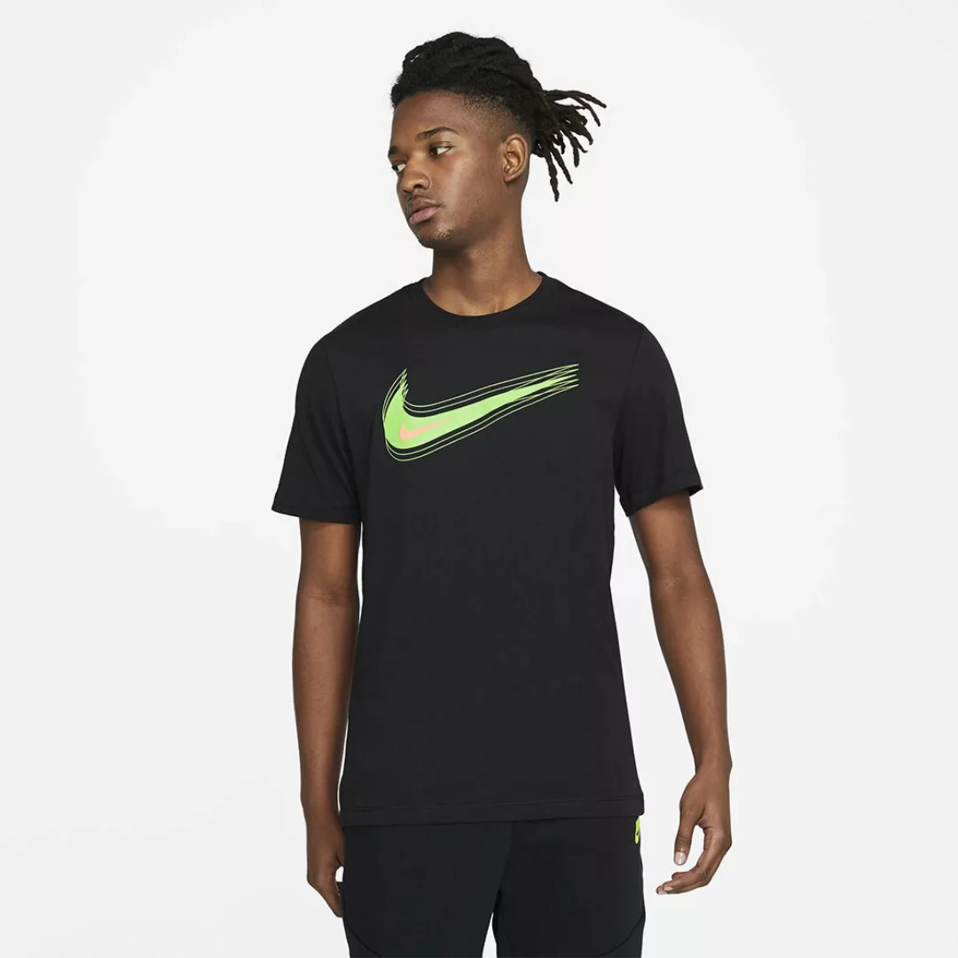 Nike Sportswear Swoosh 12 Month Kurzarm T-shirt 3XL Black / Mean Green günstig online kaufen