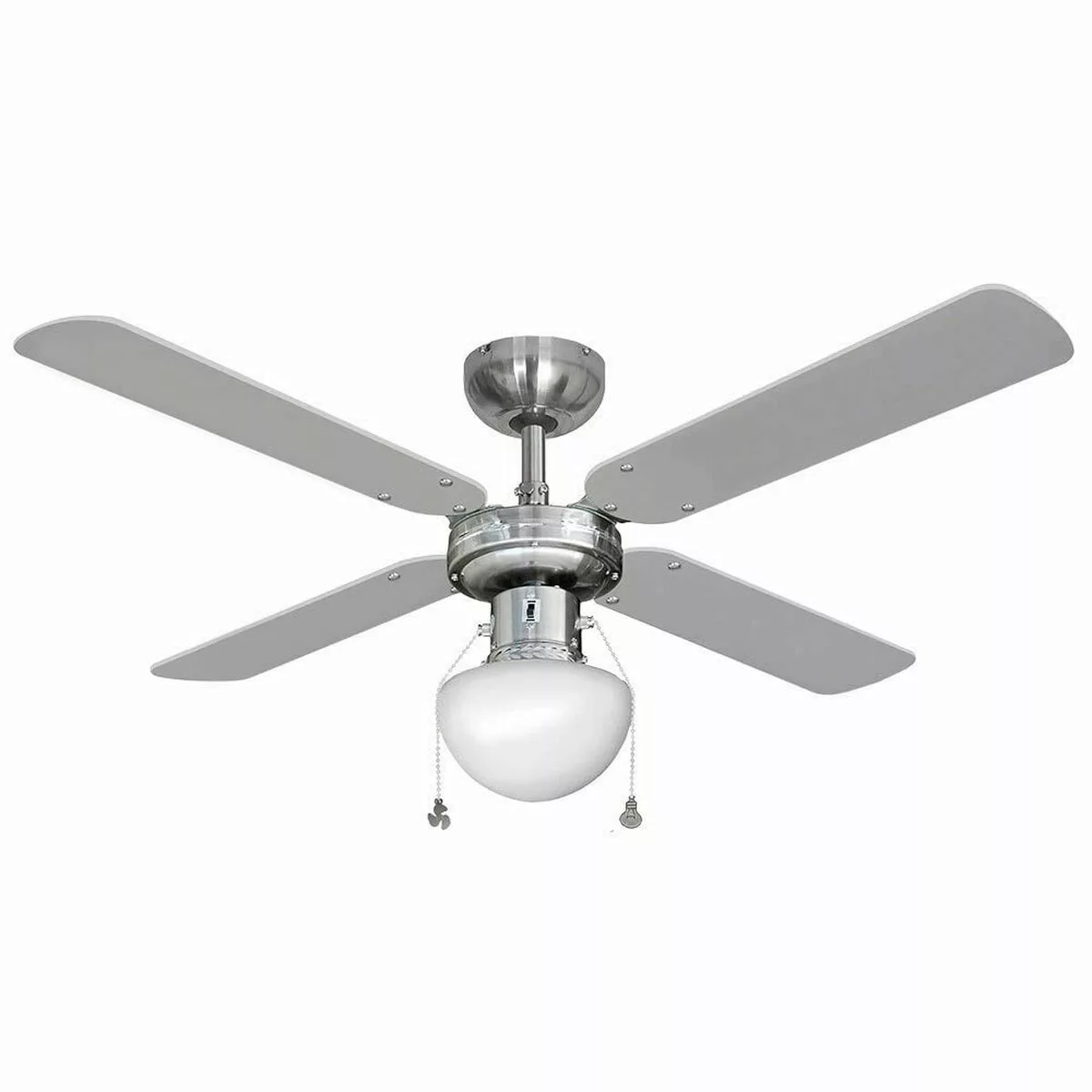 Deckenventilator Mit Lampe Edm Caribe 50 W Verchromt günstig online kaufen