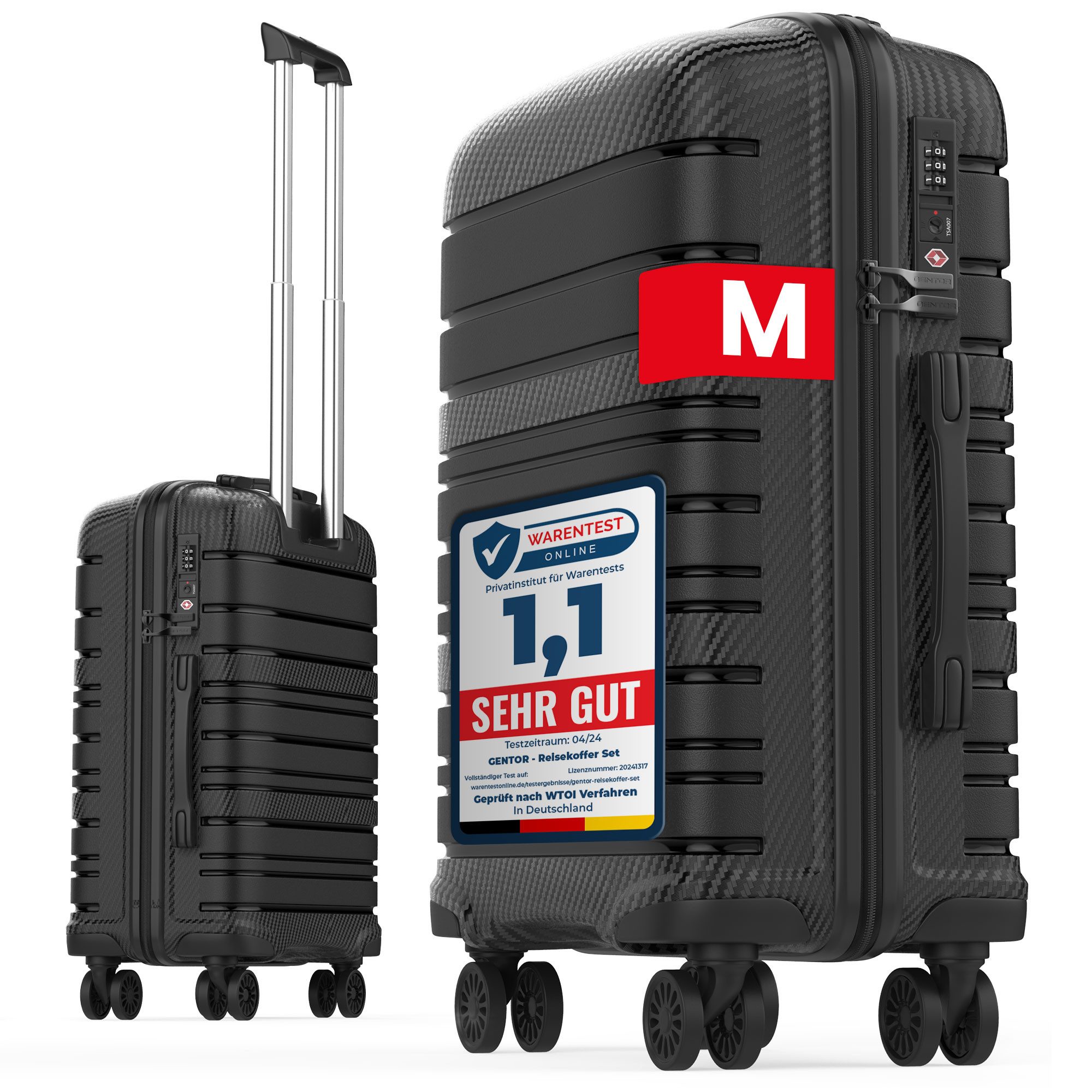 GENTOR Hartschalen-Trolley Koffer Reisekoffer Hartschalenkoffer Trolley günstig online kaufen
