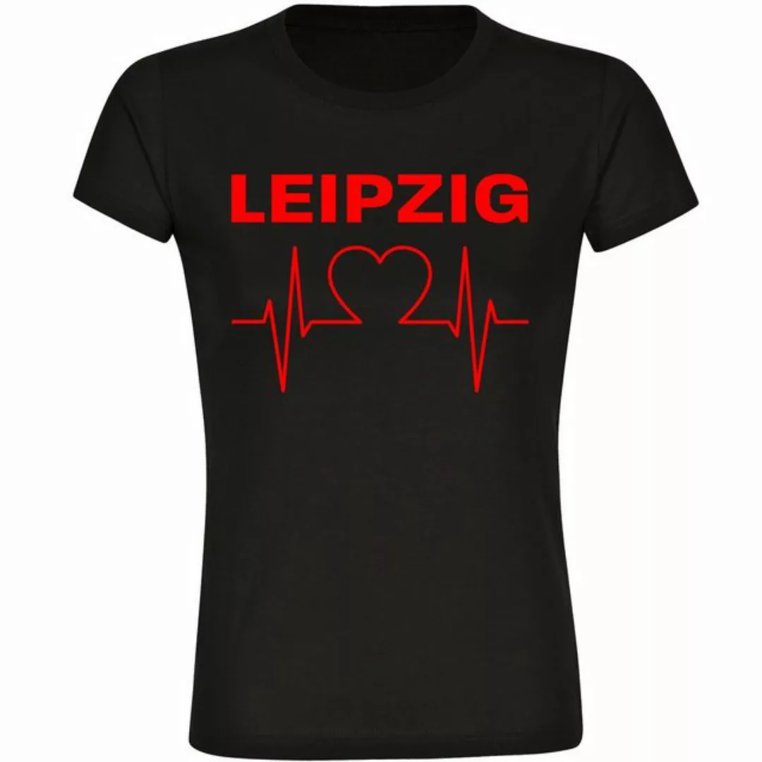 multifanshop T-Shirt Damen Leipzig - Herzschlag - Frauen günstig online kaufen