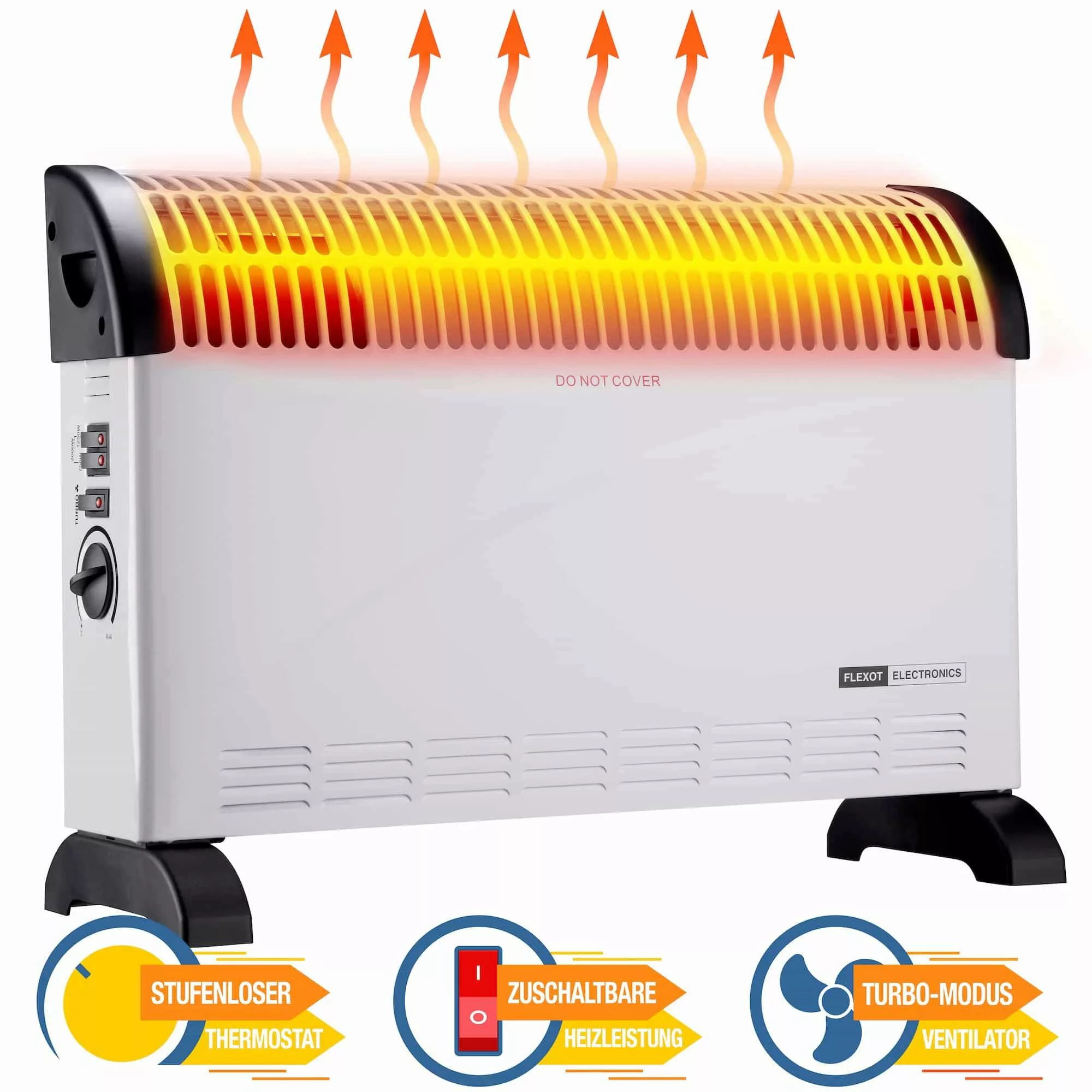 Flexot Konvektor Elektroheizung 2000W mit Turbo, günstig online kaufen