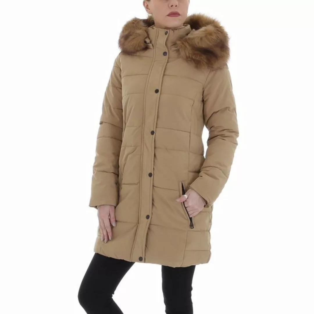 Ital-Design Steppjacke Damen Freizeit Kapuze (abnehmbar) Gefüttert Mantel i günstig online kaufen