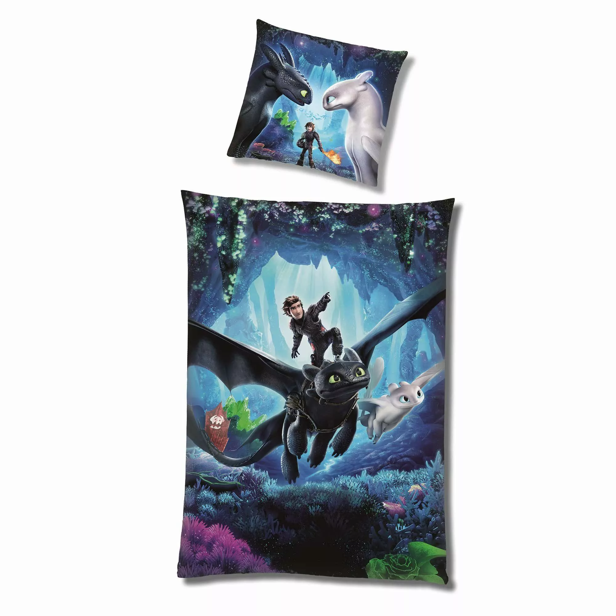 Familando Kinderbettwäsche Dragons Drachenzähmen 135x200 80x80 günstig online kaufen