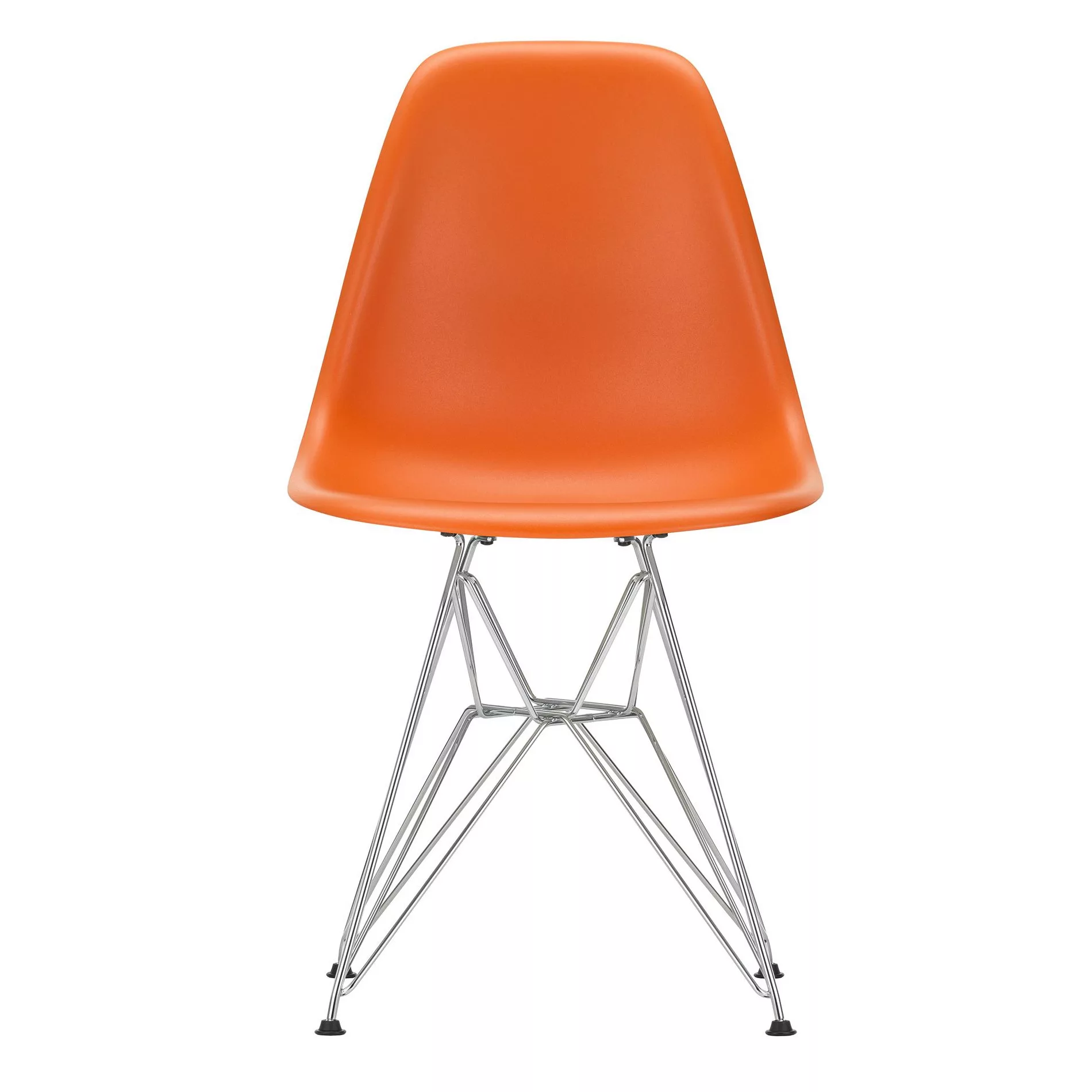 Vitra - Eames Plastic Side Chair DSR Gestell verchromt - rostiges orange/Si günstig online kaufen