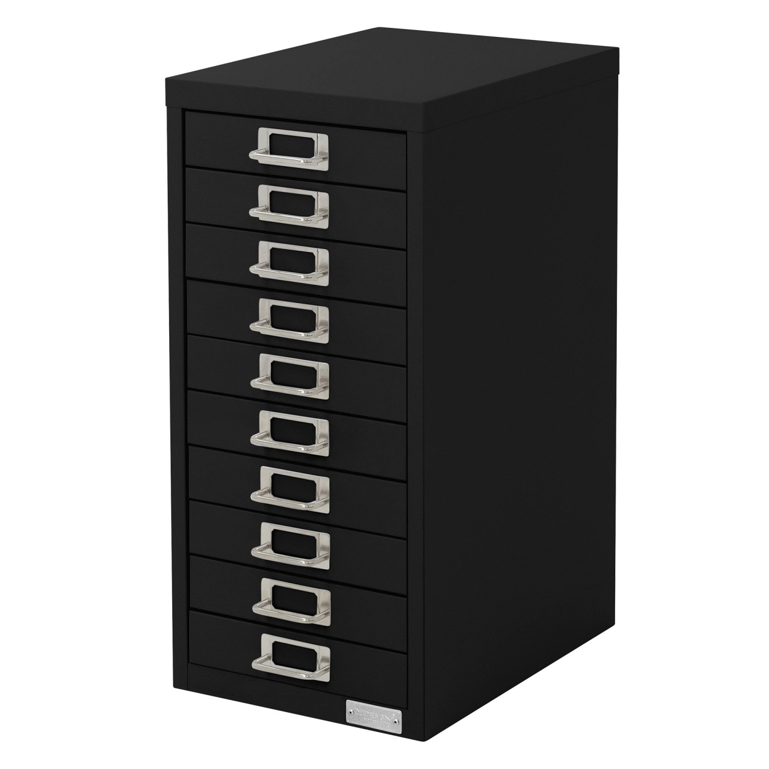 ML-Design Aktenschrank mit 10 Schubladen 28x38x60cm Schwarz aus Metall günstig online kaufen