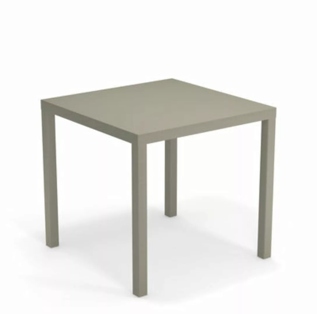 quadratischer Tisch Nova metall grau / Metall - 80 x 80 cm - Emu - Grau günstig online kaufen