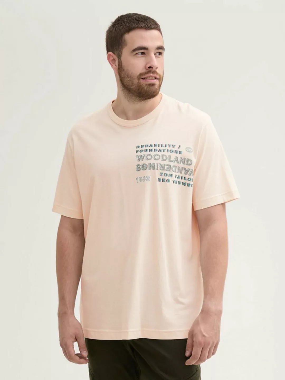 TOM TAILOR PLUS T-Shirt Plus - T-Shirt mit Textprint günstig online kaufen