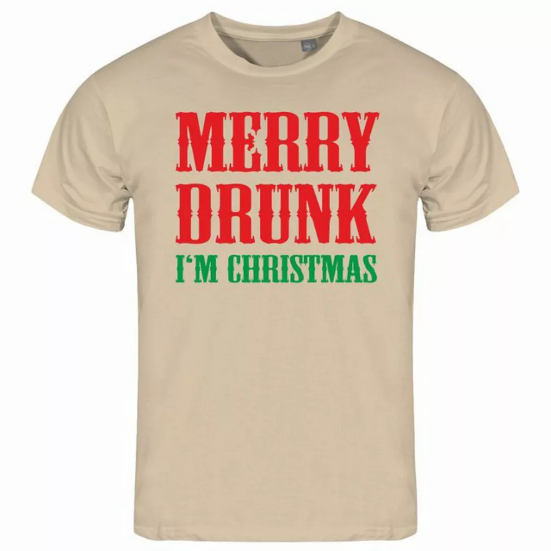 deinshirt Print-Shirt Herren T-Shirt Merry drunk im Christmas Funshirt mit günstig online kaufen