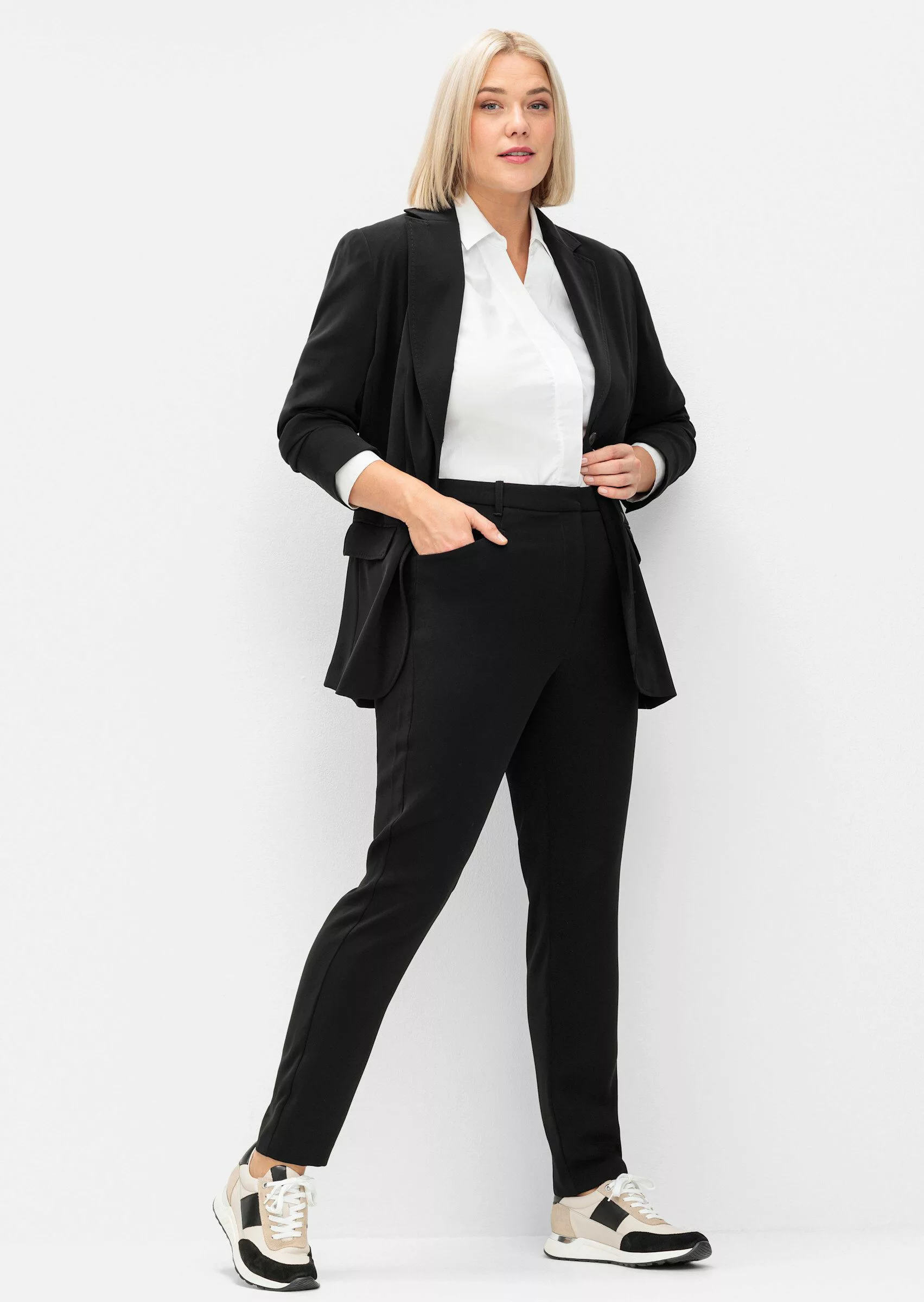 Sheego Jerseyhose Hose lang Innenbeinlänge ca. günstig online kaufen