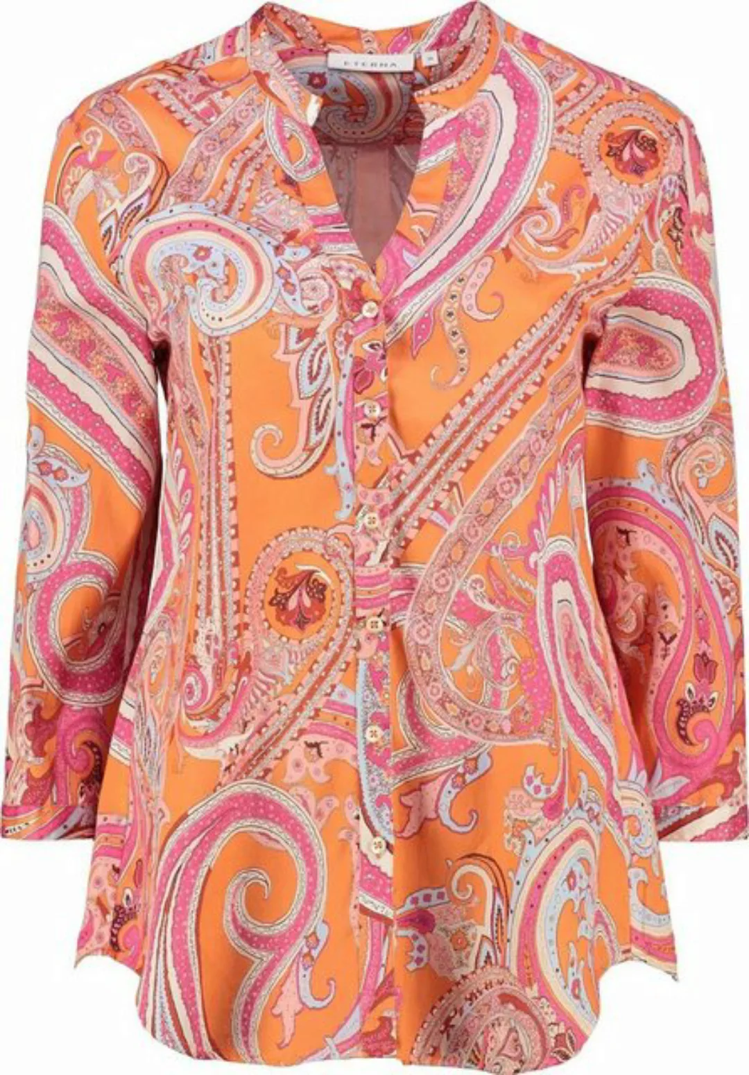 Eterna Klassische Bluse ETERNA Bluse orange paisley 3/4-Arm in Natur-Qualit günstig online kaufen