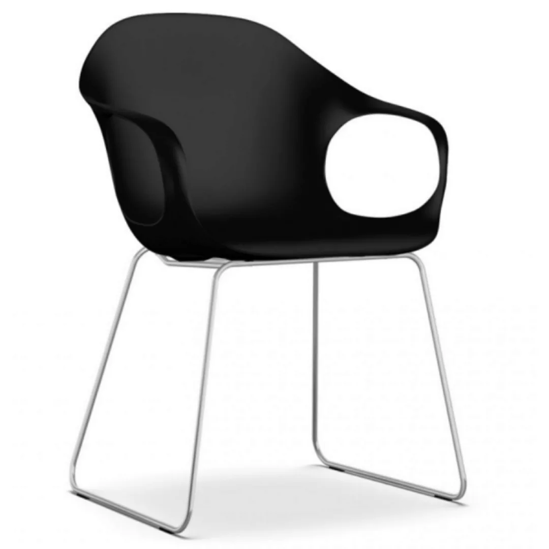Kristalia ELEPHANT Stuhl schwarz mit Kufengestell verchromt günstig online kaufen