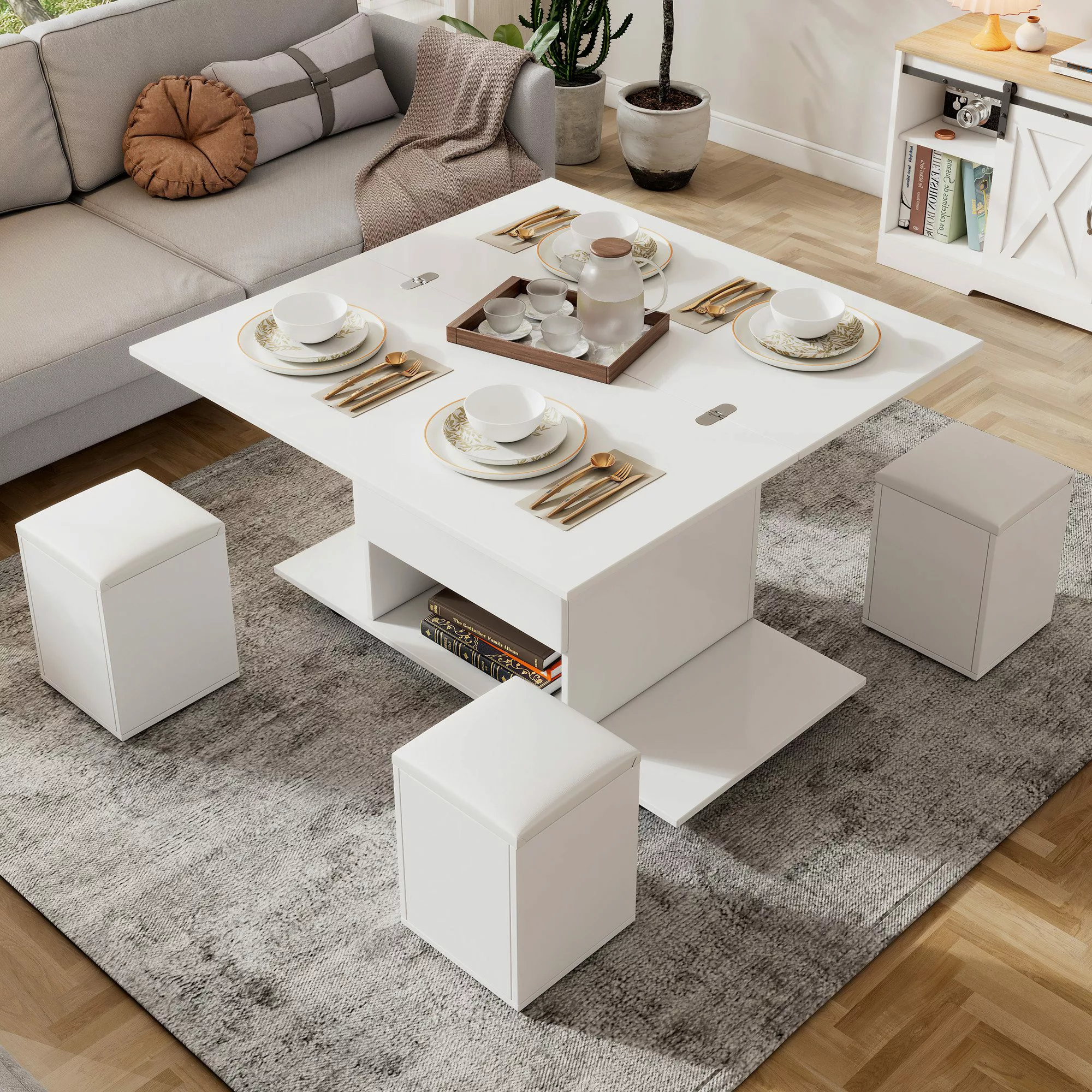MODFU Couchtisch Anhebbarer Multifunktionstisch (Satztisch, Wohnzimmertisch günstig online kaufen