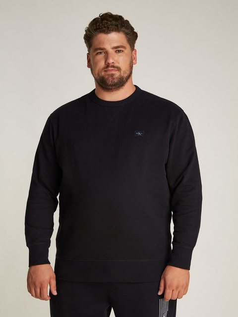 Calvin Klein Jeans Plus Sweatshirt PLUS WOVEN LABEL CREW NECK in großen Grö günstig online kaufen