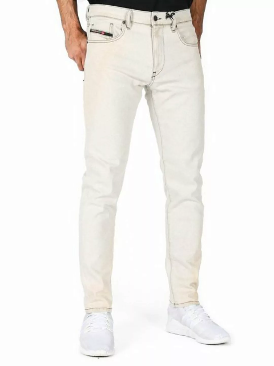 Diesel Slim-fit-Jeans Creme Weiß - Vintage Look - D-Strukt-SP20 09A52 günstig online kaufen