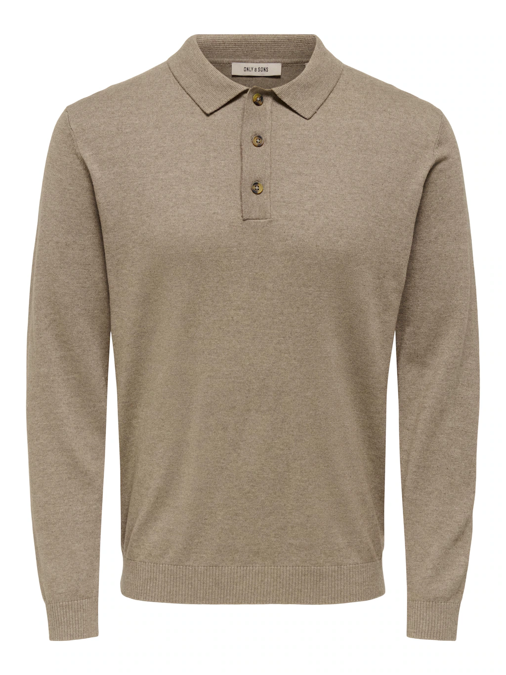 ONLY & SONS Polokragenpullover "ONSLOUI REG 12 LS MEL POLO KNIT" günstig online kaufen