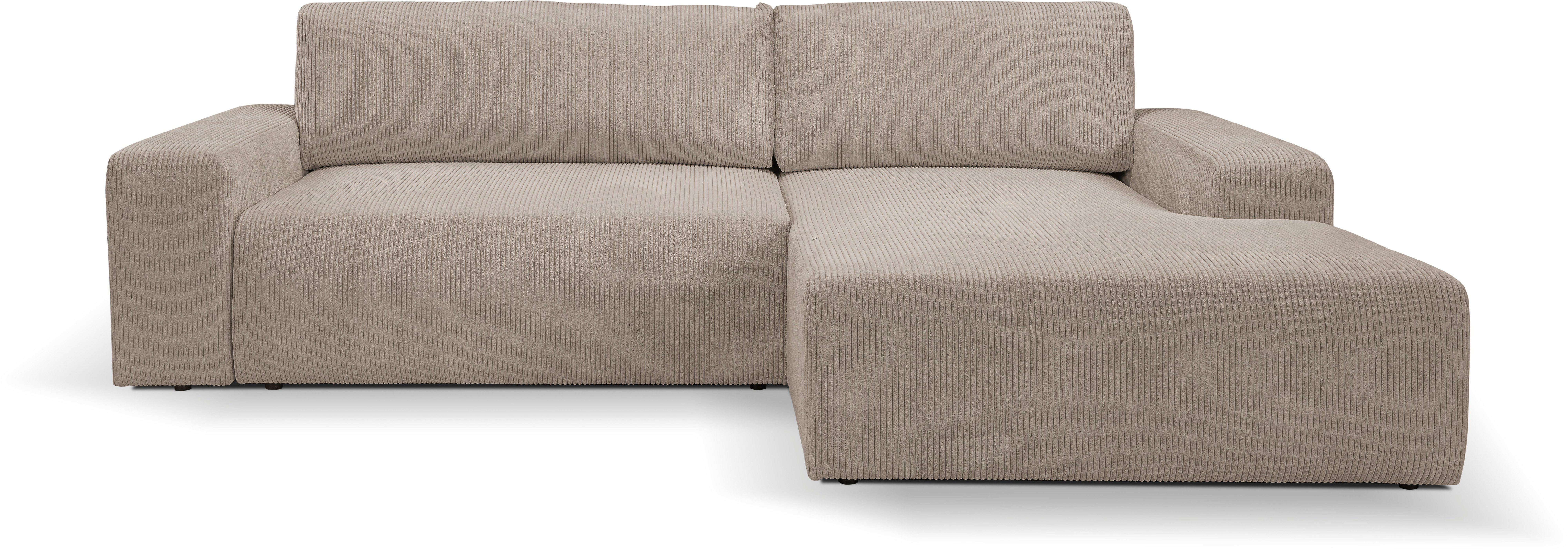 WERK2 Ecksofa "Rotterdam-L, kuschelweicher Cord oder Breitcord, L-Form, Bre günstig online kaufen