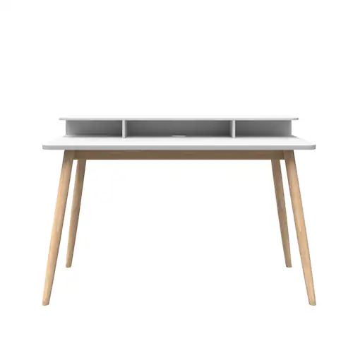 Woodman Schreibtisch "Farsta", skandinavisches Design, mit abgerundete Kant günstig online kaufen