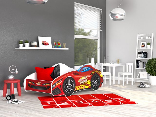 AJKmeble Autobett Kinderbett Jugendbett 70x140cm Gamerbett optional mit Mat günstig online kaufen