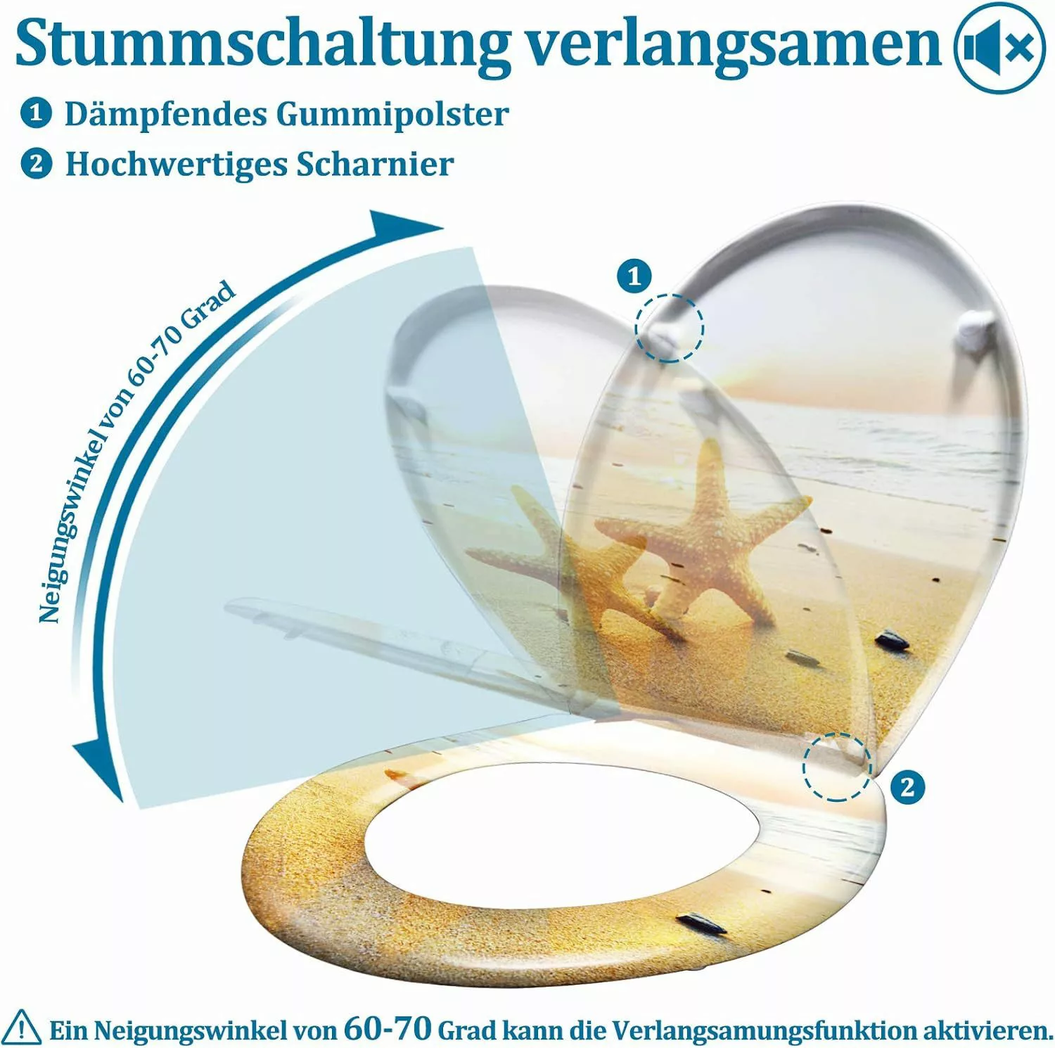 LikeKa WC-Sitz mit Absenkautomatik Toilettendeckel Duroplast günstig online kaufen