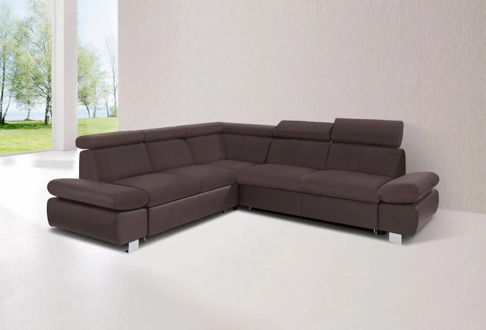 exxpo - sofa fashion Ecksofa Happy, wahlweise mit Bettfunktion günstig online kaufen