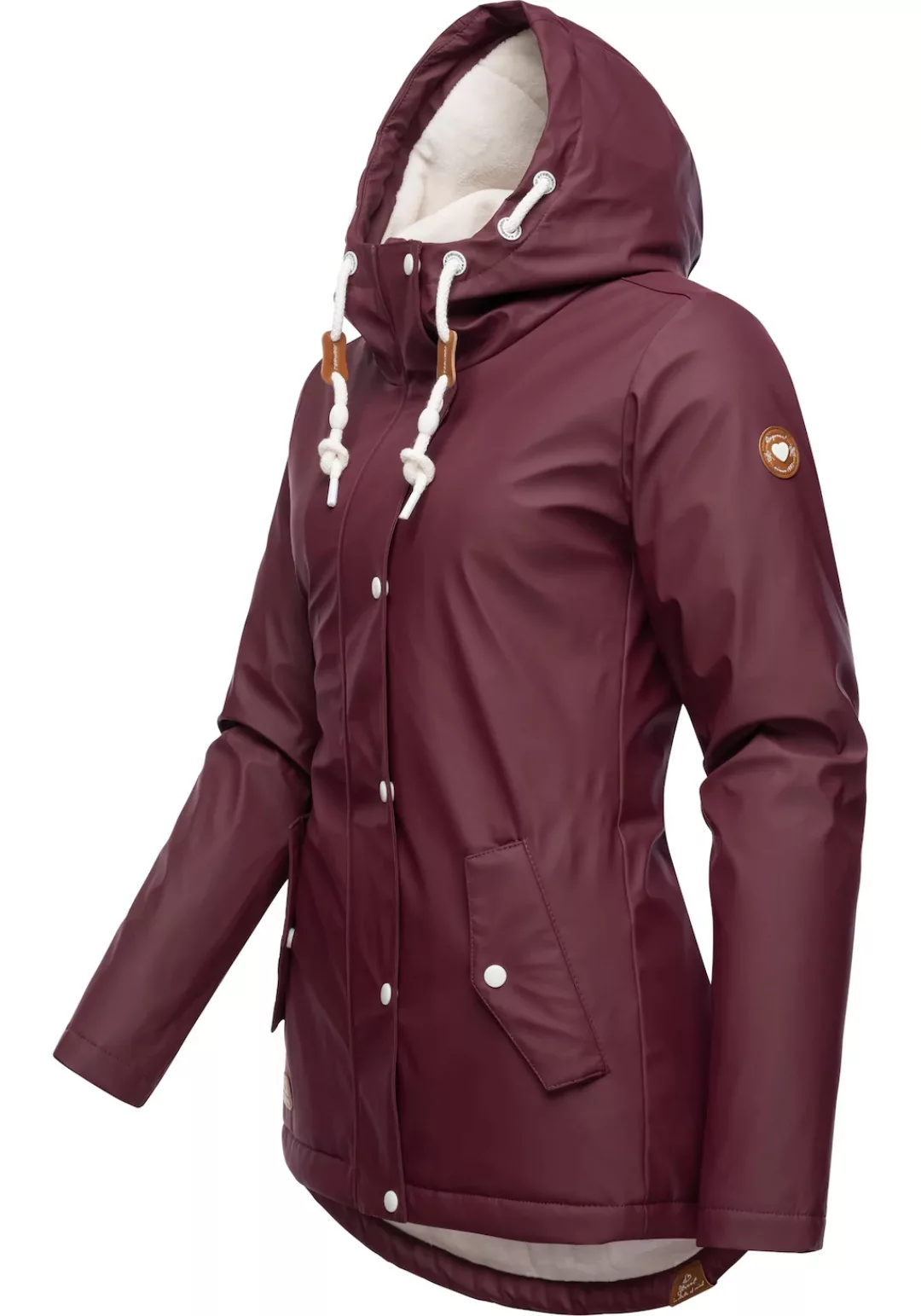 Ragwear Regenjacke "Marge", mit Kapuze, warm gefütterter Damen Winter Regen günstig online kaufen