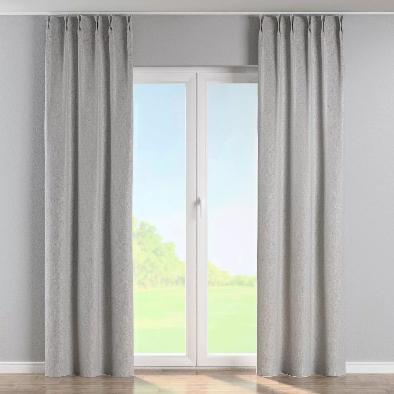 Vorhang mit flämischen 2-er Falten, anthrazit-grau, Imperia Premium (144-08 günstig online kaufen