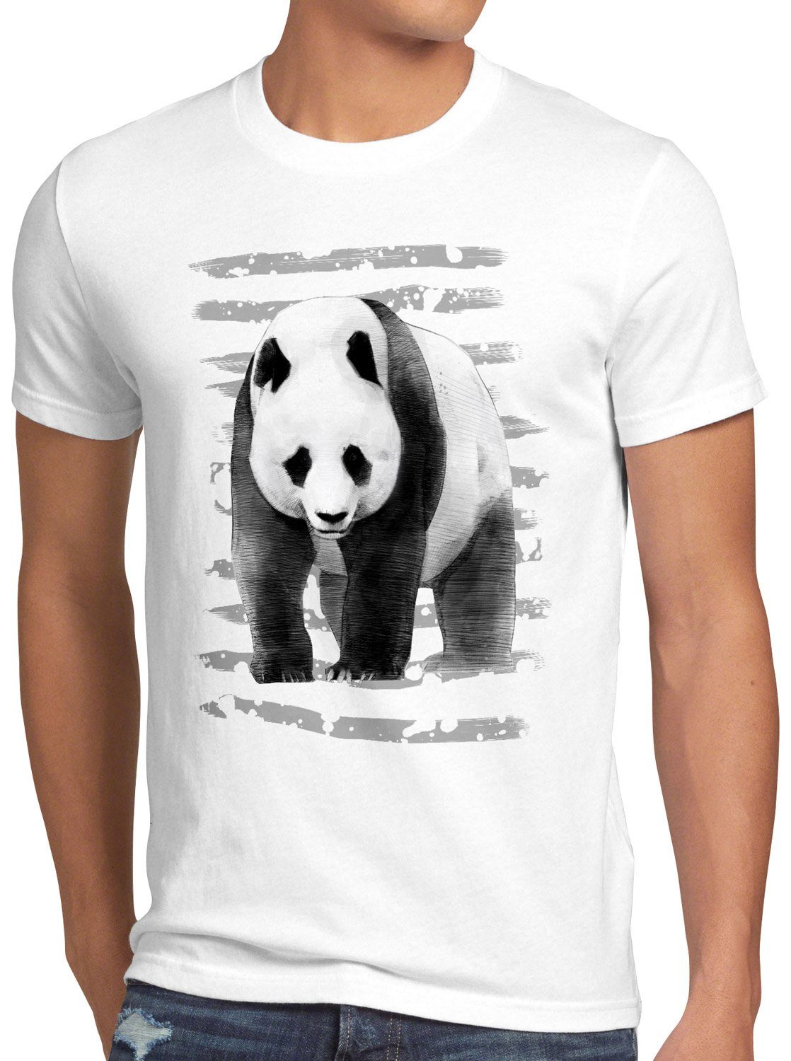 style3 T-Shirt Panda dschungel asien sommer günstig online kaufen