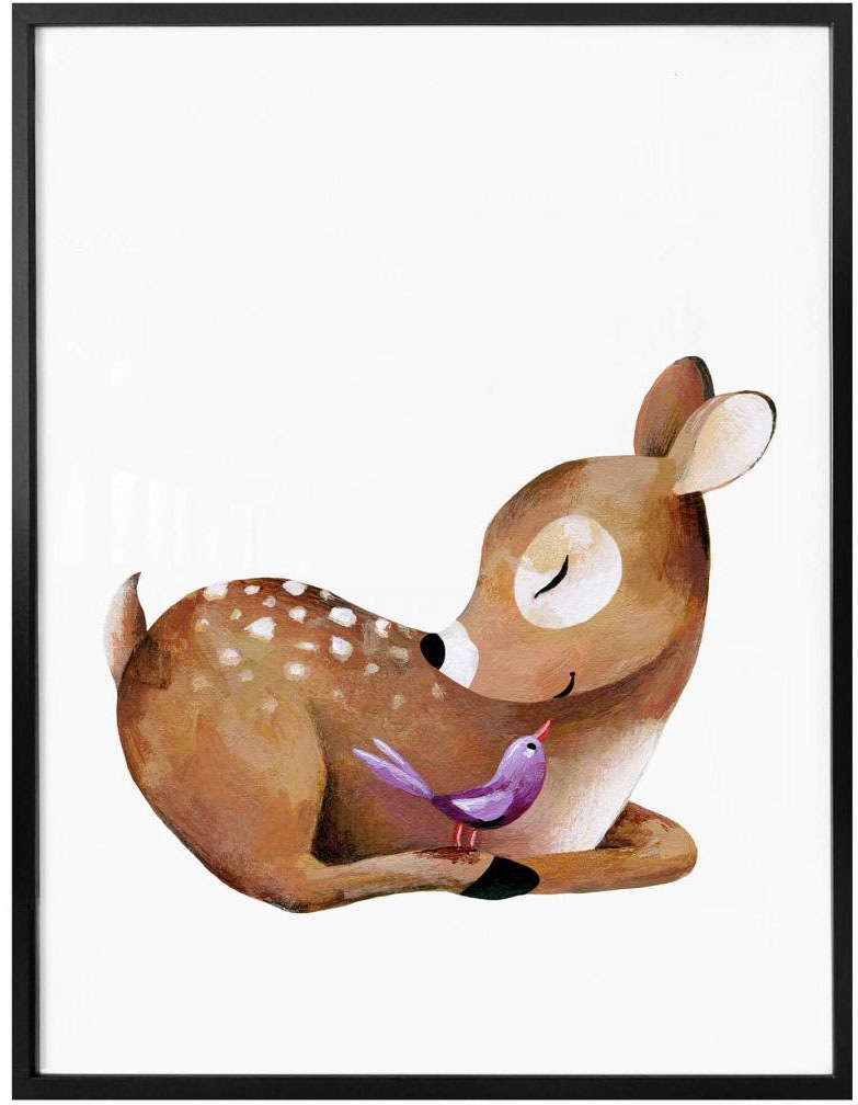 Wall-Art Poster "Märchen Wandbilder Kleines Reh", Tiere, (1 St.), Poster oh günstig online kaufen