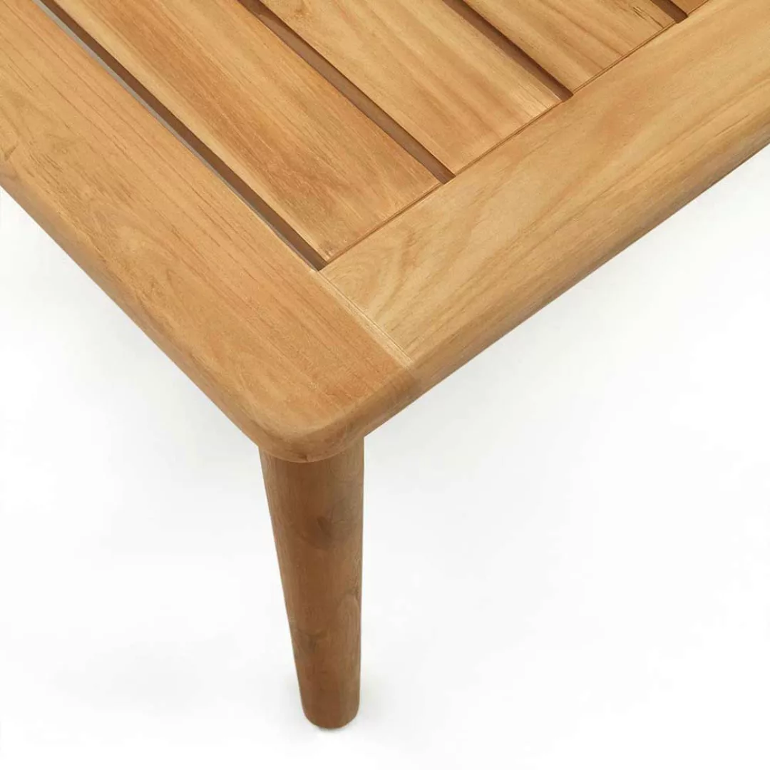 Couchtisch Teak Holz Outdoor quadratischer Tischplatte günstig online kaufen