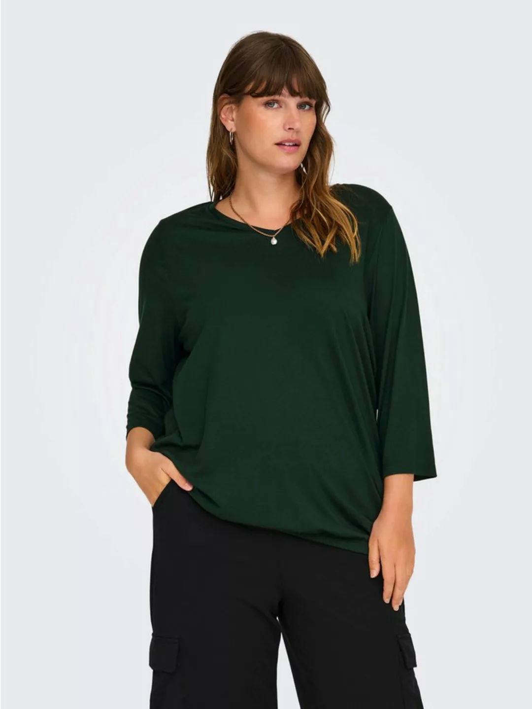 ONLY CARMAKOMA 3/4-Arm-Shirt CARCARLINNE V-NECK 3/4 TOP JRS BF günstig online kaufen