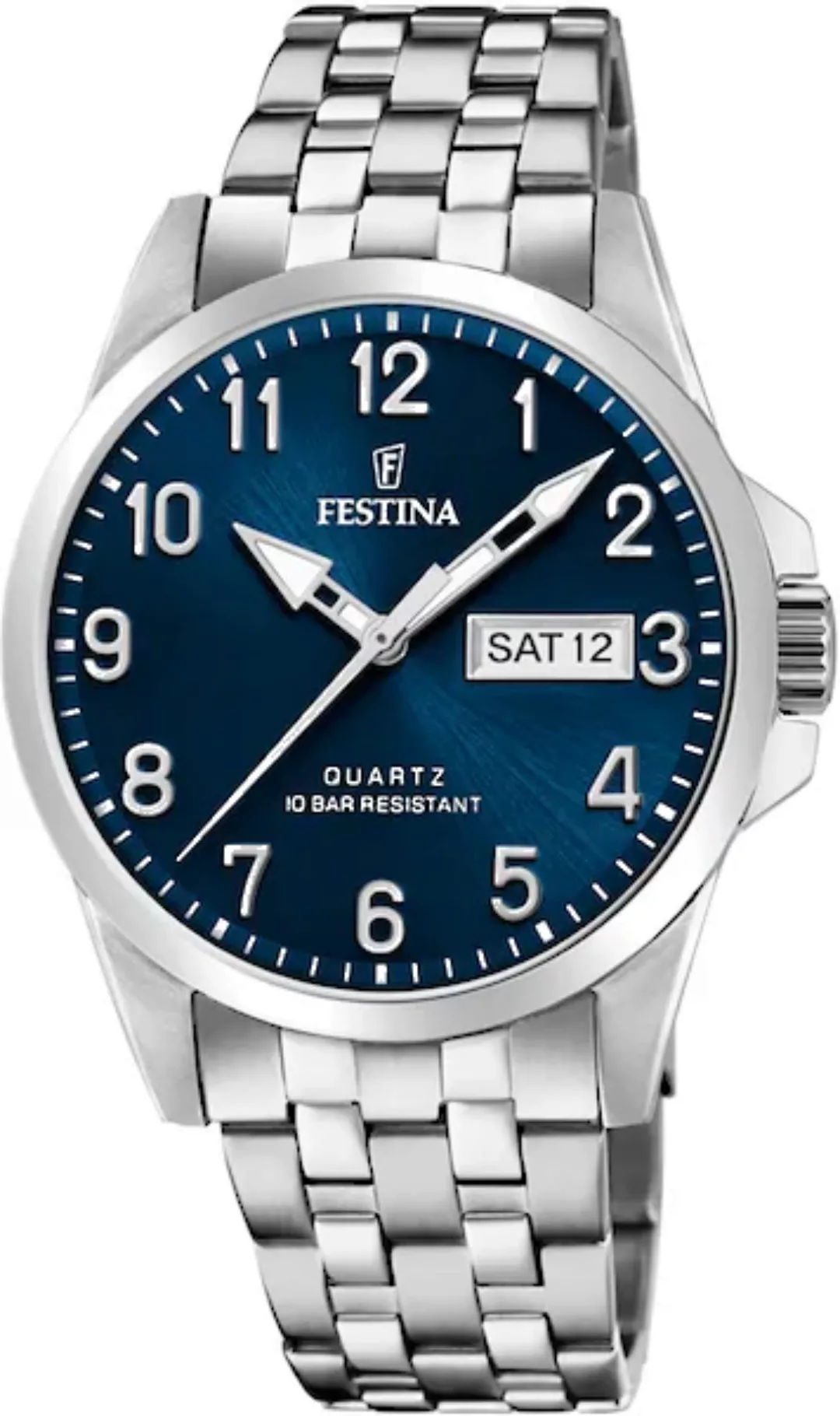 Festina Quarzuhr »F20357/C«, Armbanduhr, Herrenuhr, Damenuhr, Edelstahlarmb günstig online kaufen