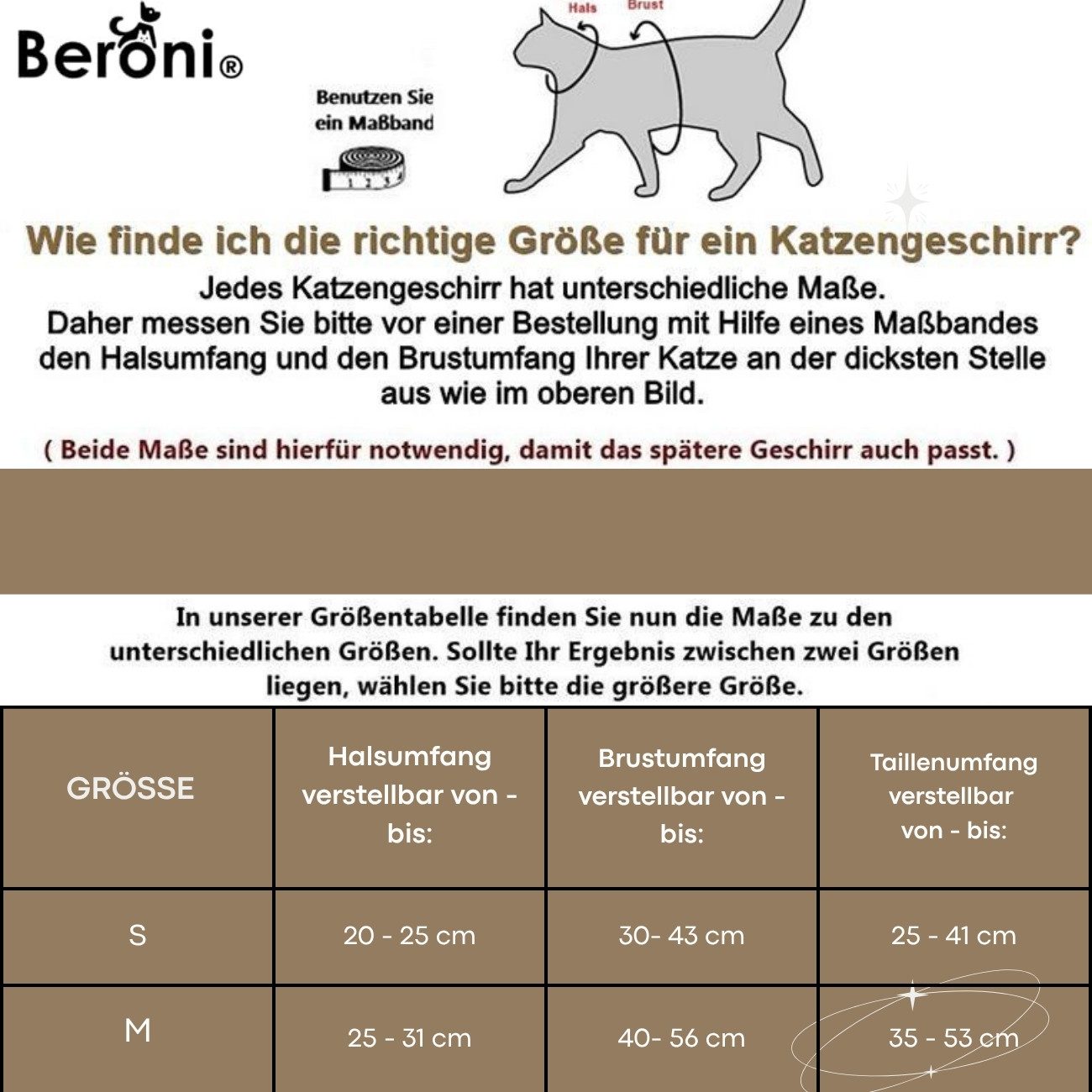 Beroni Sicherheitsgeschirr Katzengeschirr Safety Harness Classic günstig online kaufen